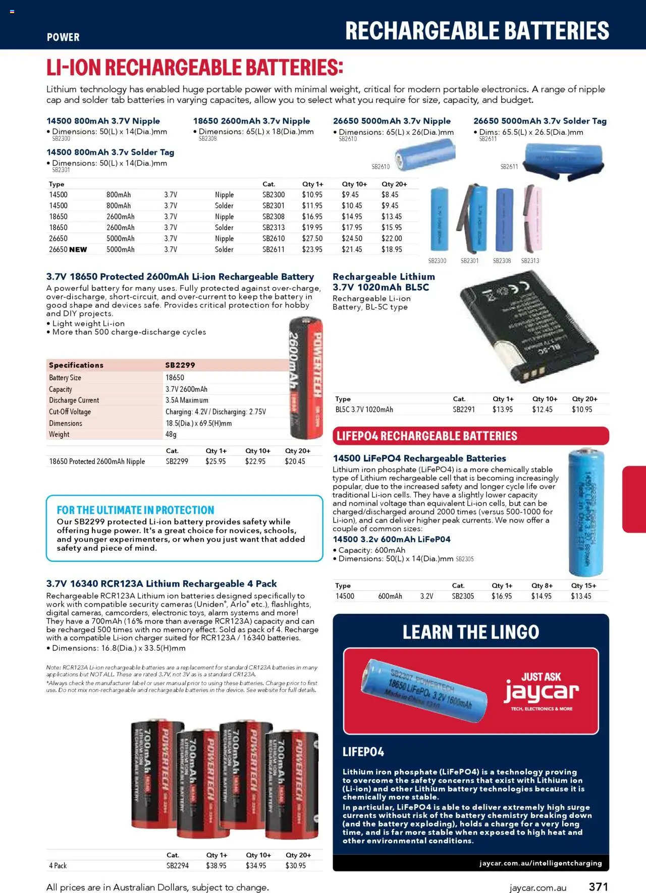 Jaycar catalogue - valid from 09.07.2025 | Page: 371 | Products: Battery, Digital, Weight, Iron