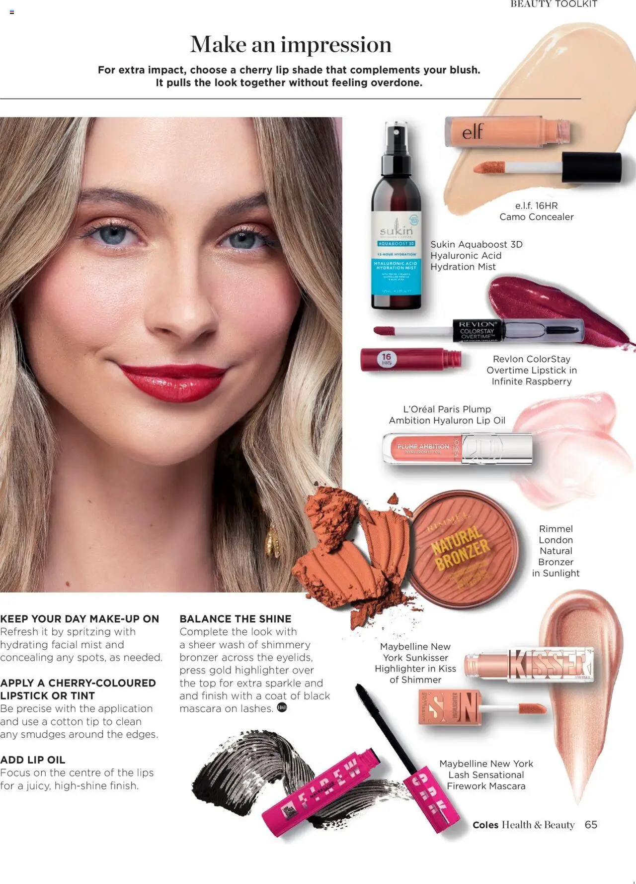 Coles catalogue - valid from 07.10.2025 | Page: 65 | Products: Oil, Coat, Facial mist, Press