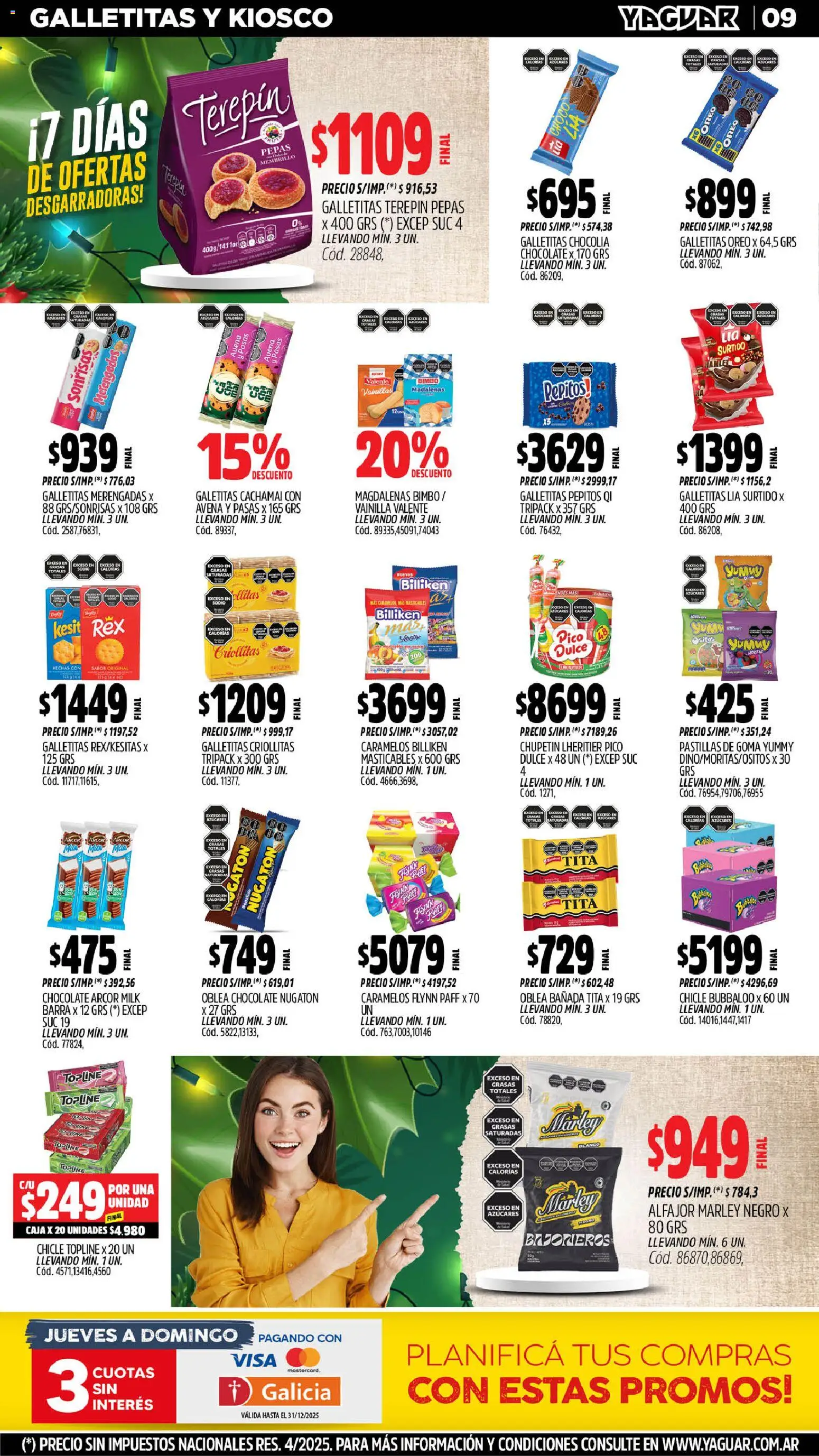 Yaguar catálogo │ válido desde el 01.12.2025 | Página: 10 | Productos: Pico, Azucar, Avena, Alfajor