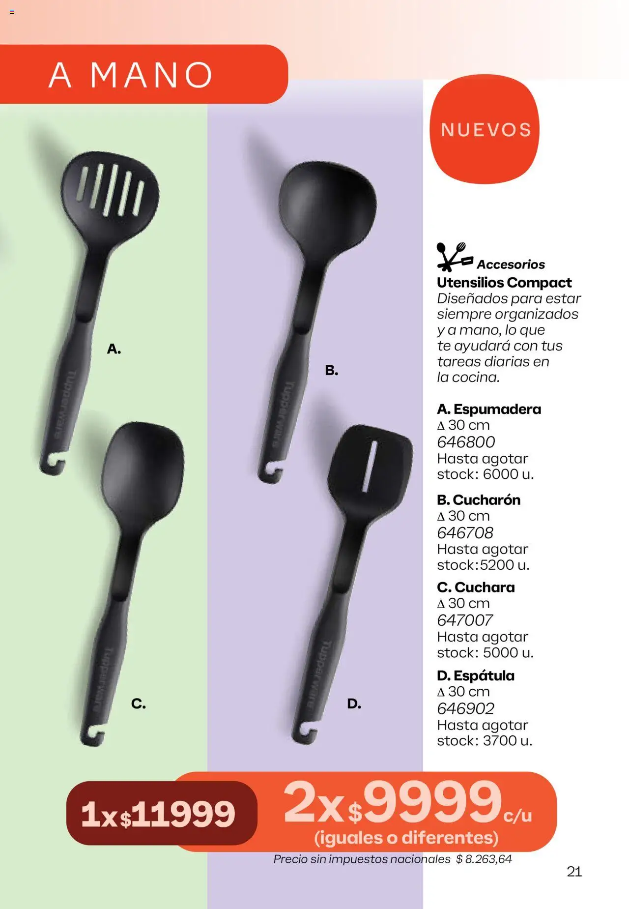 Tupperware Folleto │ válido desde el 09.07.2025 | Página: 22 | Productos: Cuchara, Espatula, Cucharon, Té