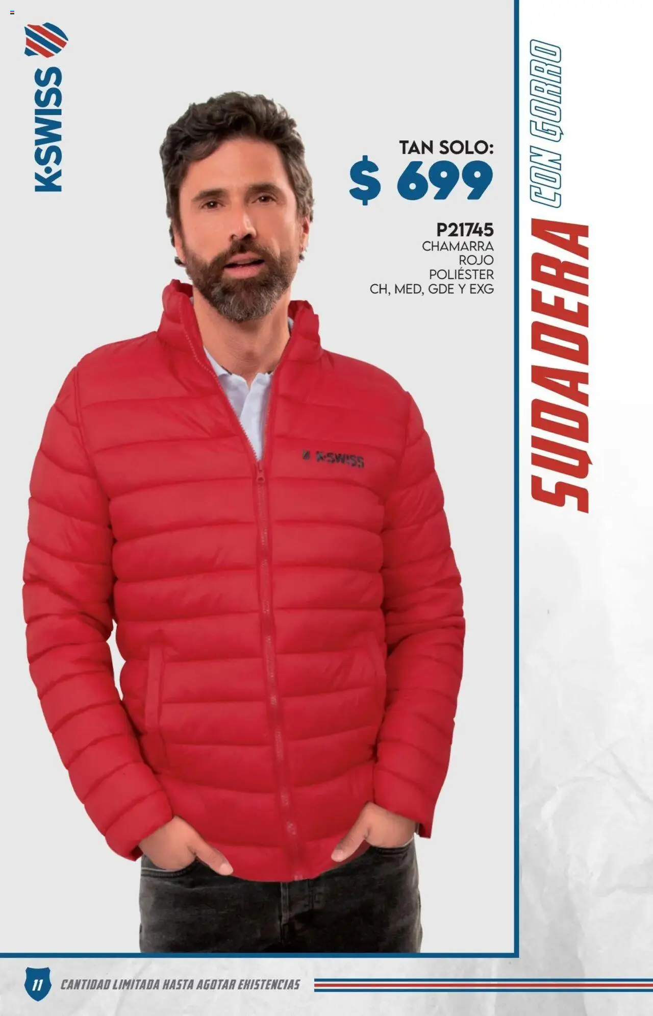 Nuevas ofertas de Cklass válidas en toda la República Mexicana desde el 29.09.2025. ¡Encuentra las mejores ofertas en Cklass - Catálogo Especial K-Swiss! | Página: 12 | Productos: Chamarra, Sudadera