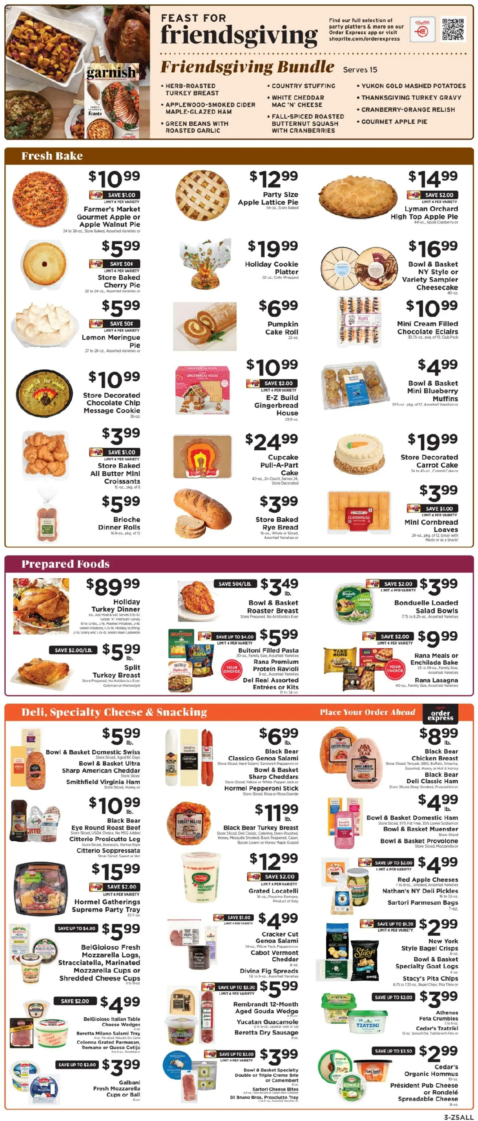 ShopRite Weekly Ad 2 - valid from 23.11.2025 | Page: 4 | Products: Butter, Carrot, Pumpkin, Cherry Pie