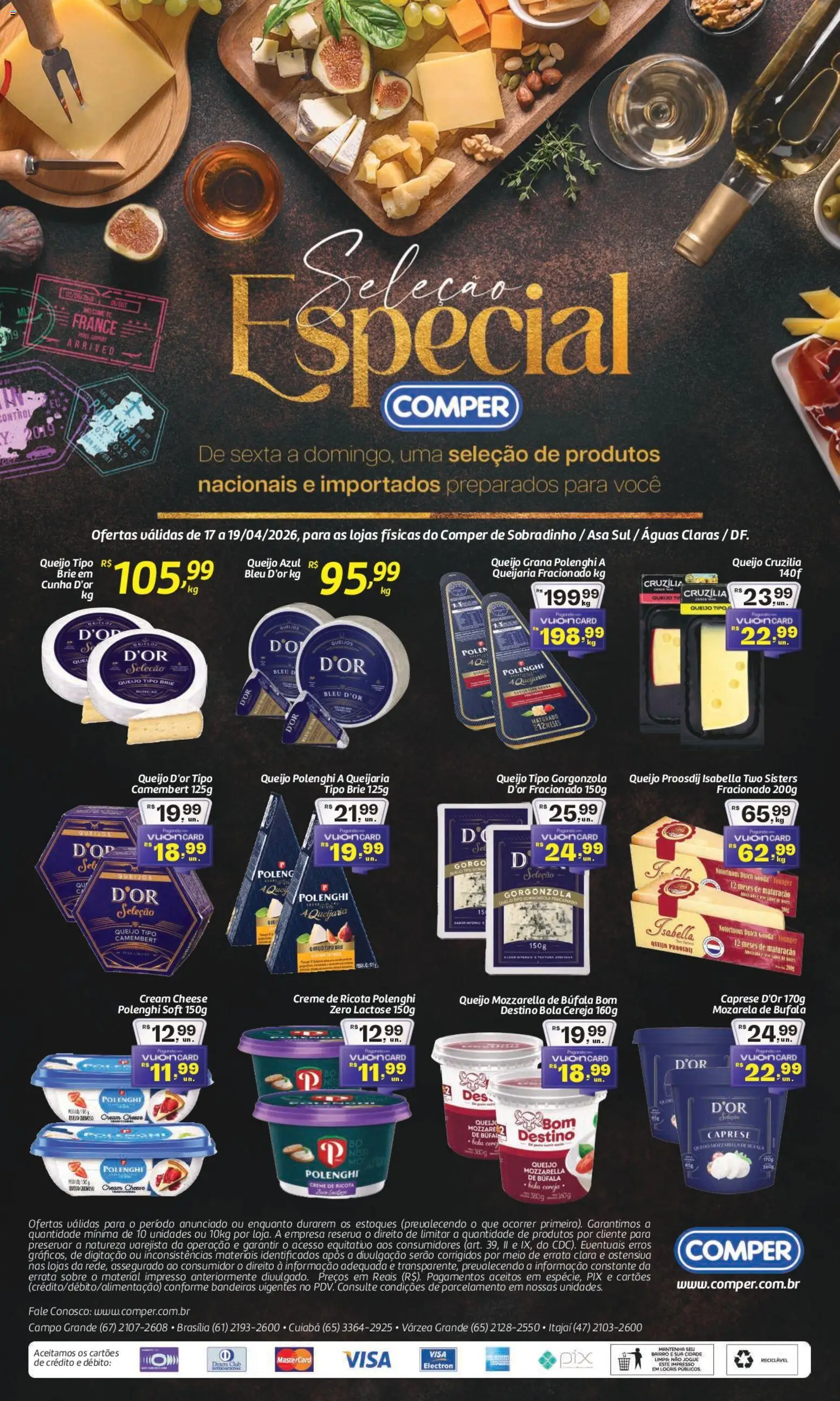Comper Folheto - válido de 17.04.2026 | Página: 1 | Produtos: Cereja, Pó, Brie, Camembert