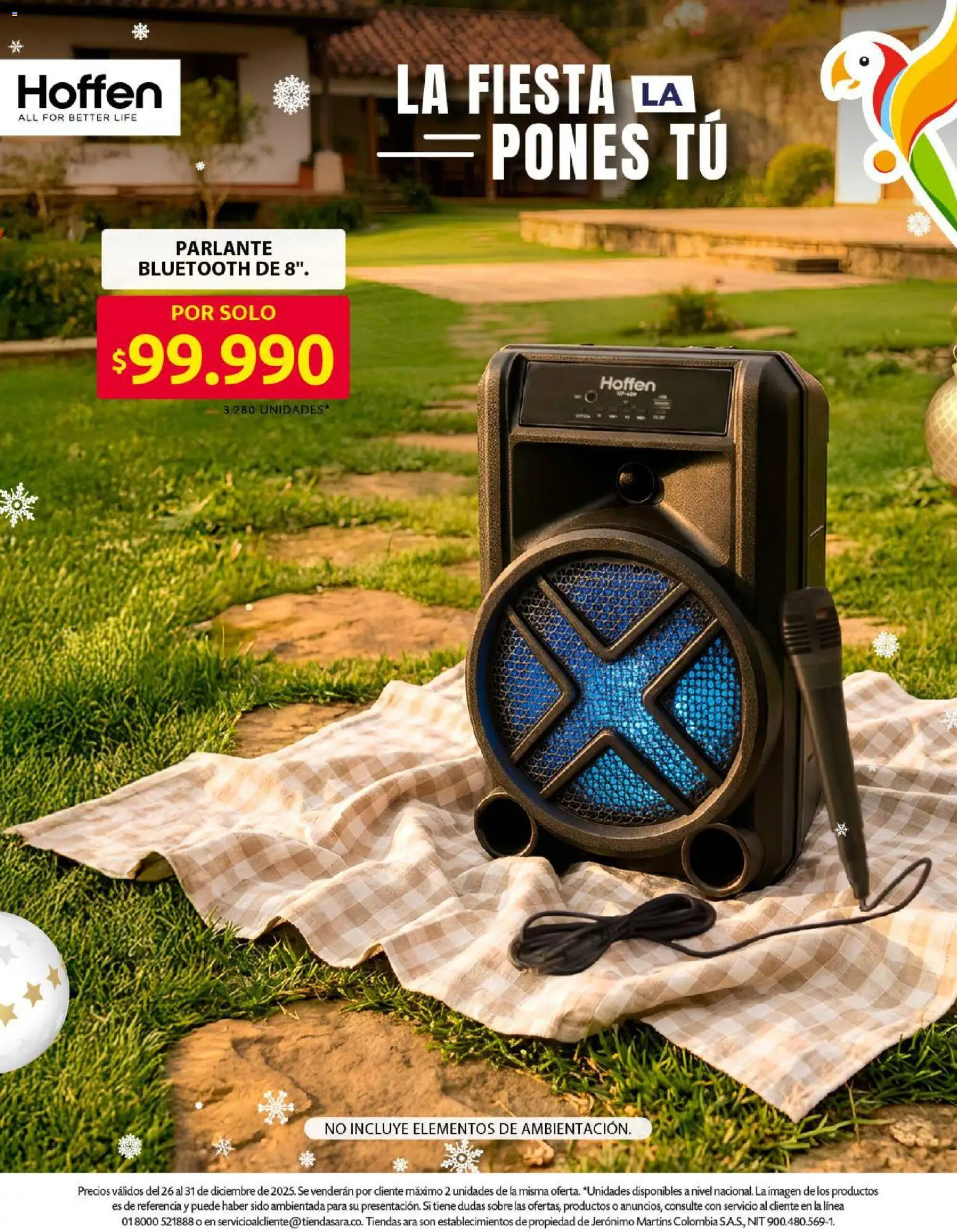 Ara revista - valida desde el 26.12.2025 | Página: 8 | Productos: Sobre, Parlante