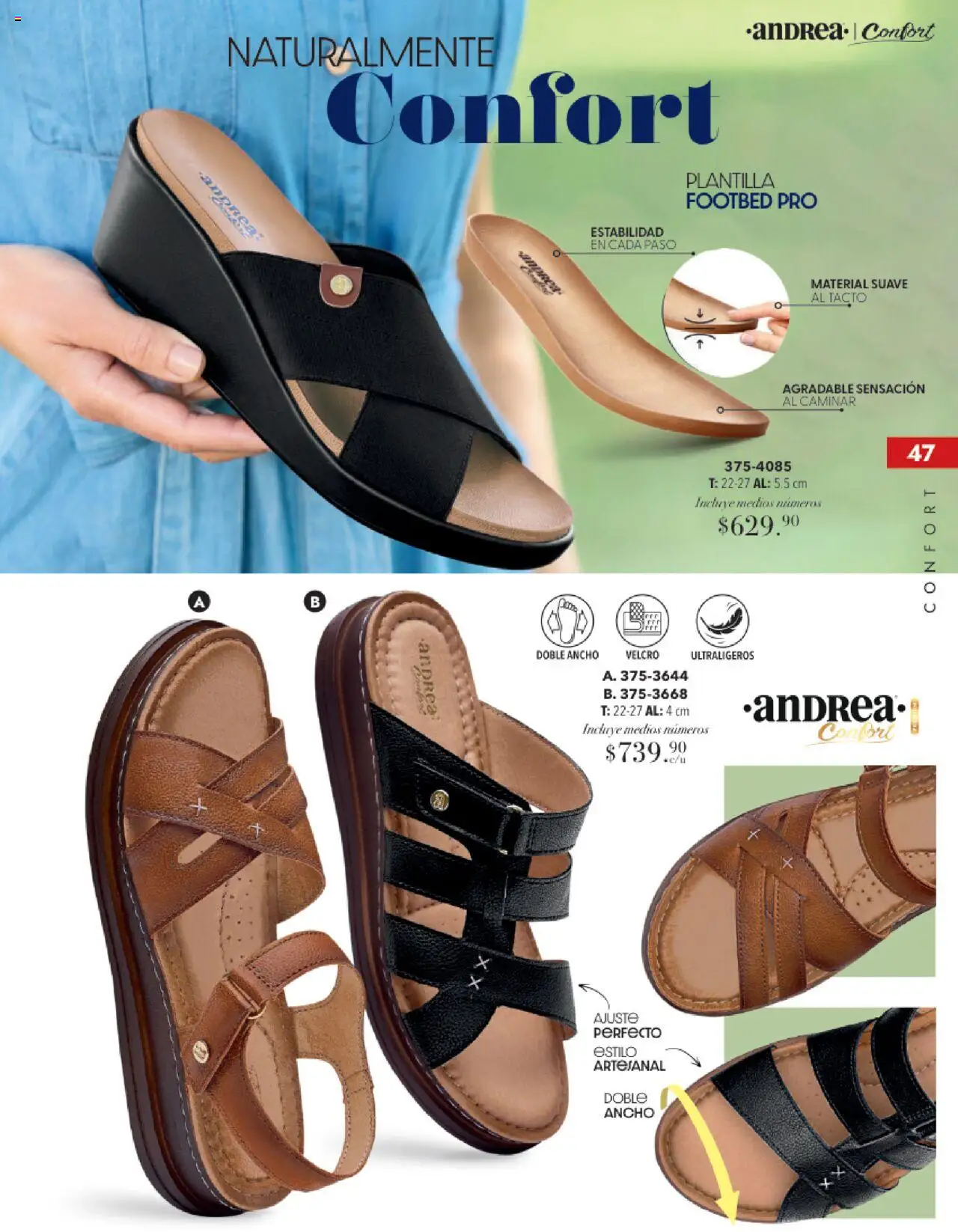 Nuevas ofertas de Andrea válidas en toda la República Mexicana desde el 17.08.2025. ¡Encuentra las mejores ofertas en Andrea - Catálogo Tropical Otoño / Invierno! | Página: 47