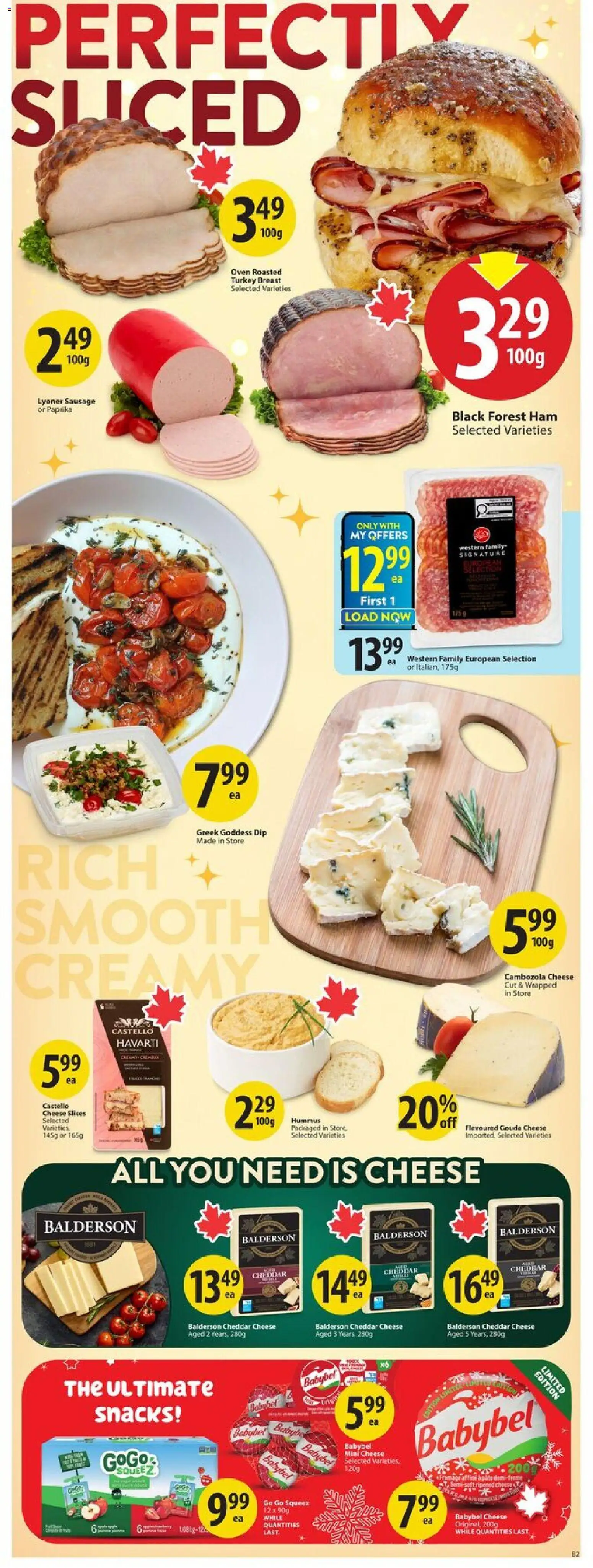 Save on foods flyer valid from 13.11.2025 | Page: 12 | Products: Turkey, Oven, Cheese, Ham