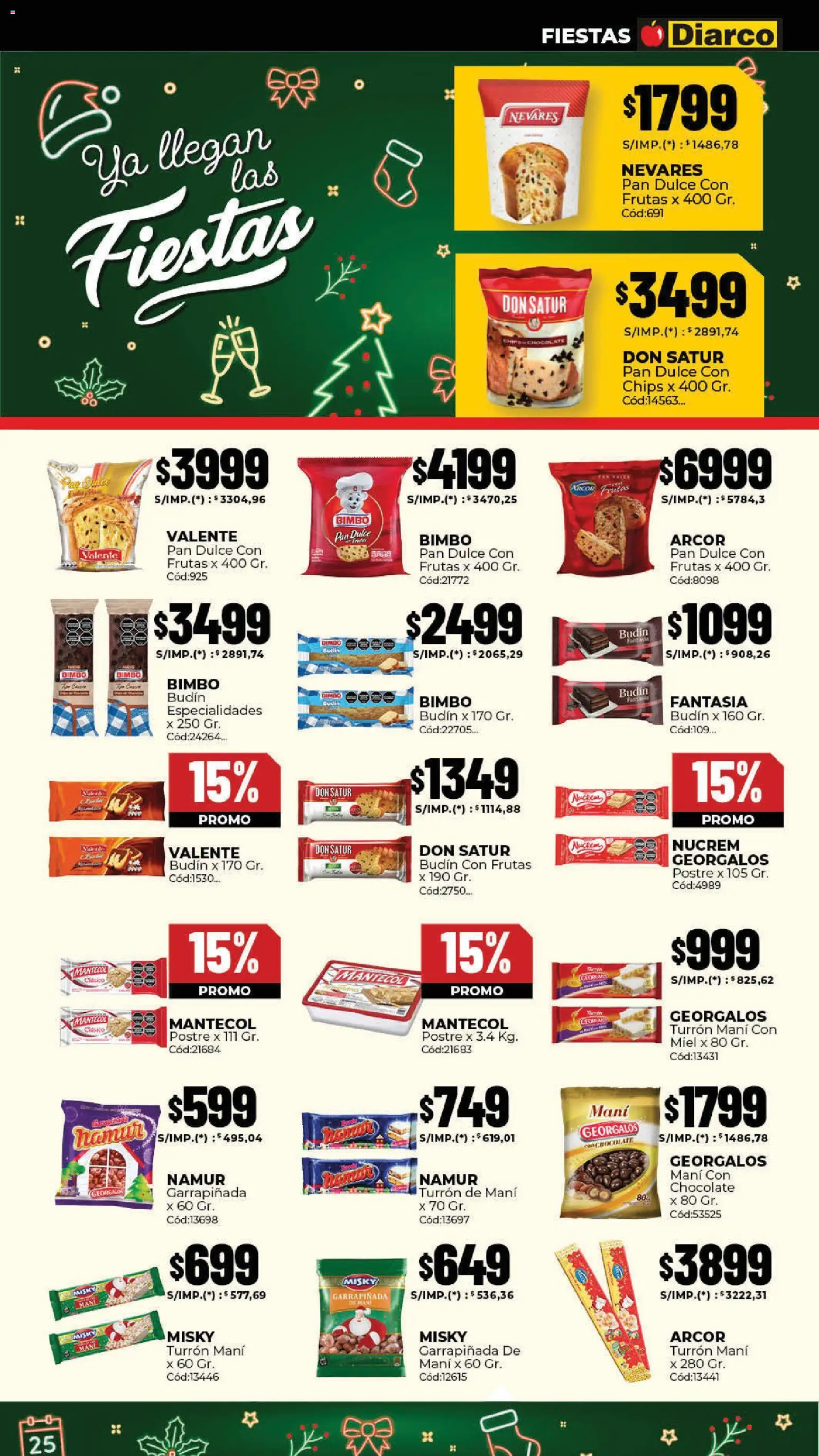 Diarco ofertas │ válido desde el 03.11.2025 | Página: 7 | Productos: Budín, Mani, Pan, Chocolate