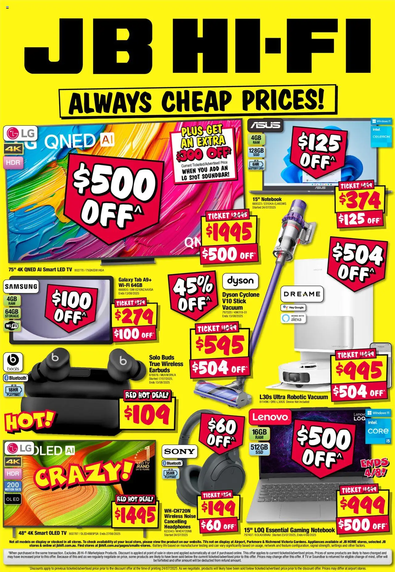 JB Hi-Fi catalogue - valid from 31.07.2025 | Page: 16 | Products: Battery, Cart, Notebook, Headphones