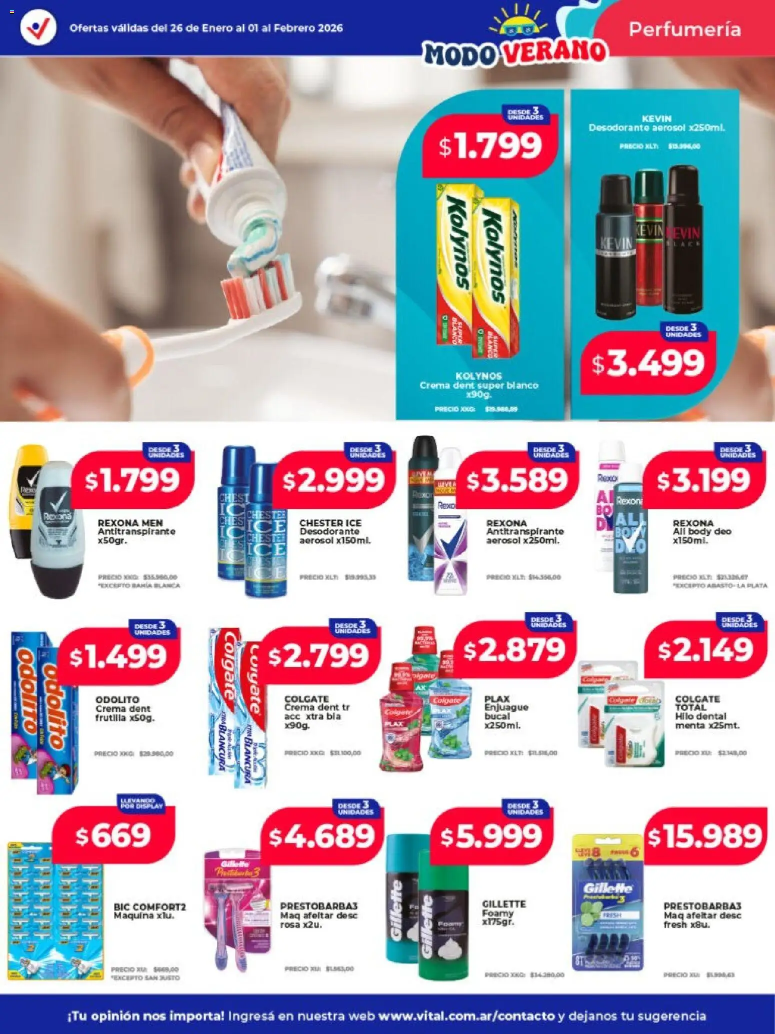 Vital - Ofertas - Salta │ válido desde el 26.01.2026 | Página: 3 | Productos: Body, Antitranspirante, Hilo dental, Crema