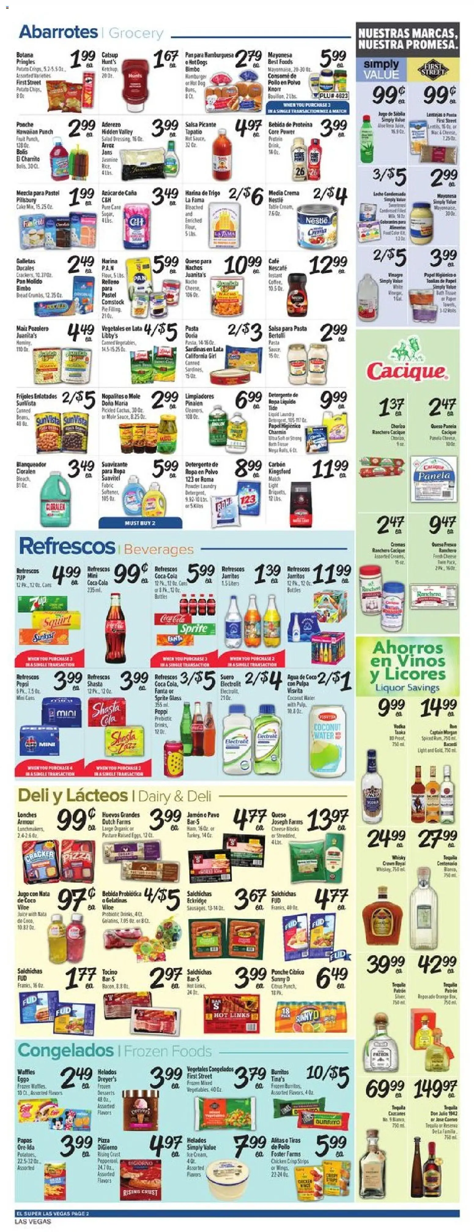 El Super Weekly Ad - NV - valid from 01.04.2026 | Page: 2 | Products: Table, Cheese, Pasta, Hot Dogs