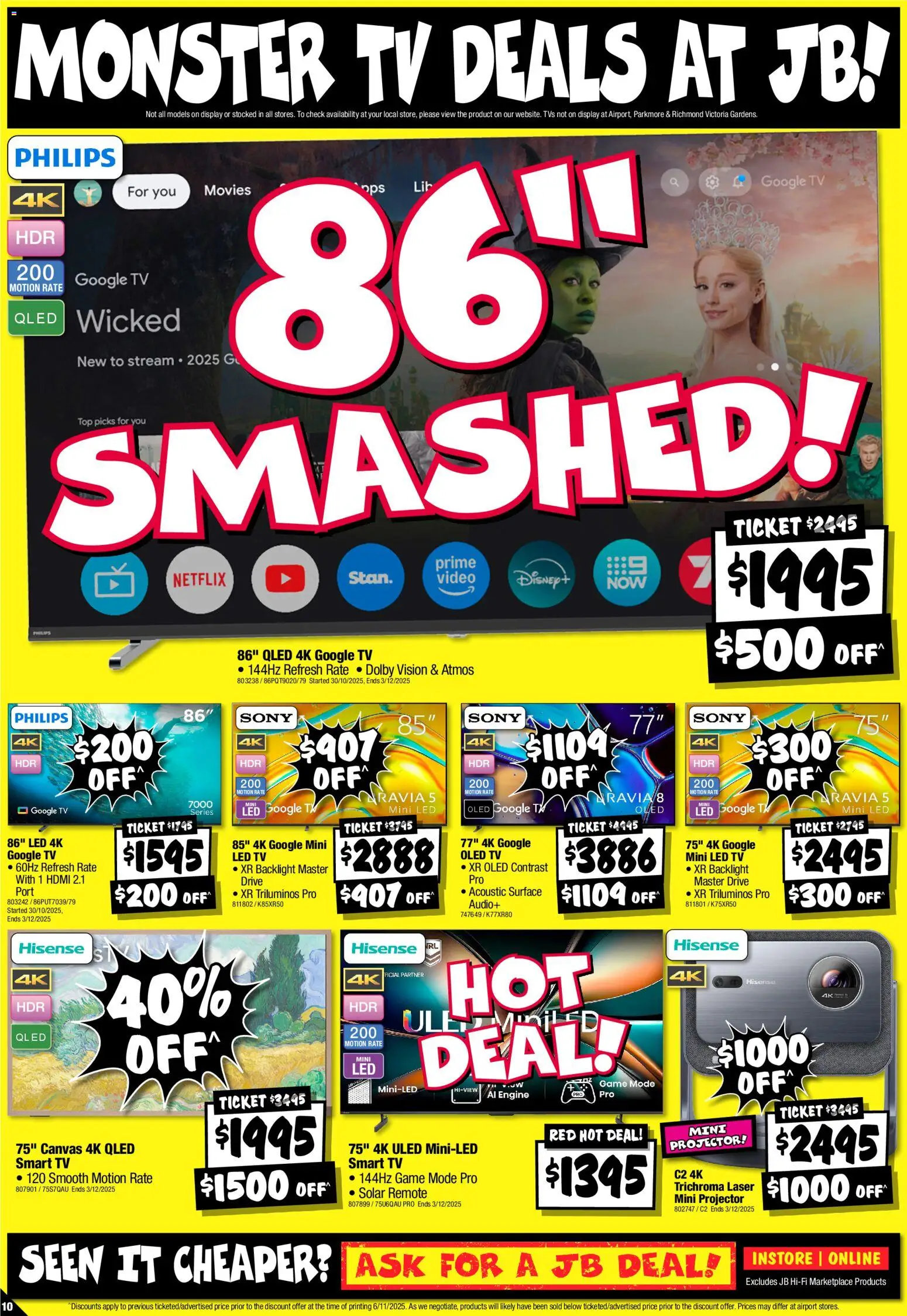 JB Hi-Fi catalogue - valid from 13.11.2025 | Page: 10 | Products: Tv, Audio, Game, Projector