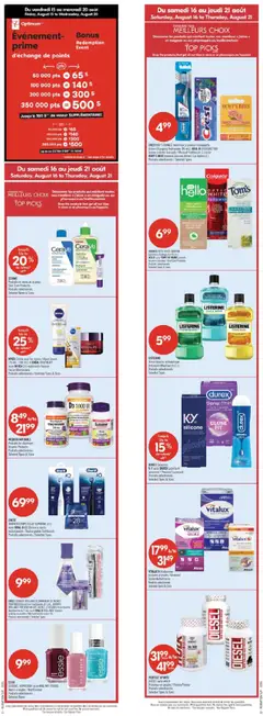 Preview of Pharmaprix weekly flyer / circulaire from shop Pharmaprix valid from 16.08.2025