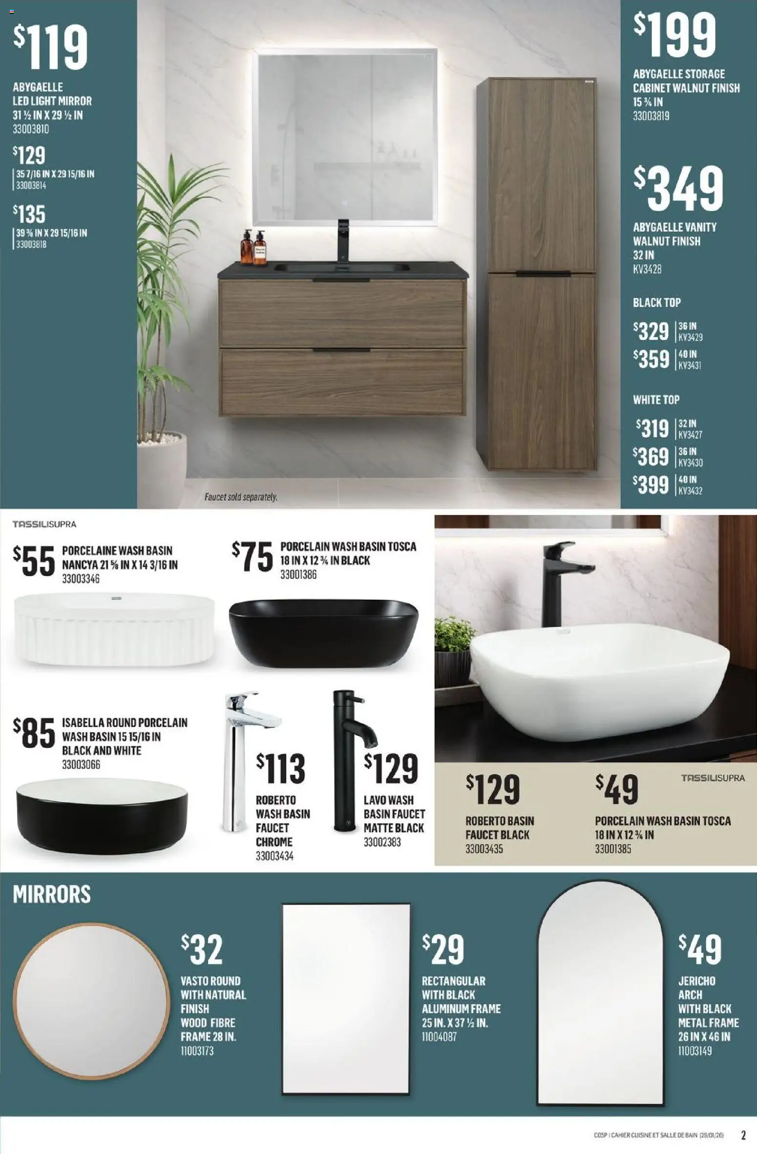 Canac flyer valid from 29.01.2026 | Page: 2 | Products: Cabinet, Mirror