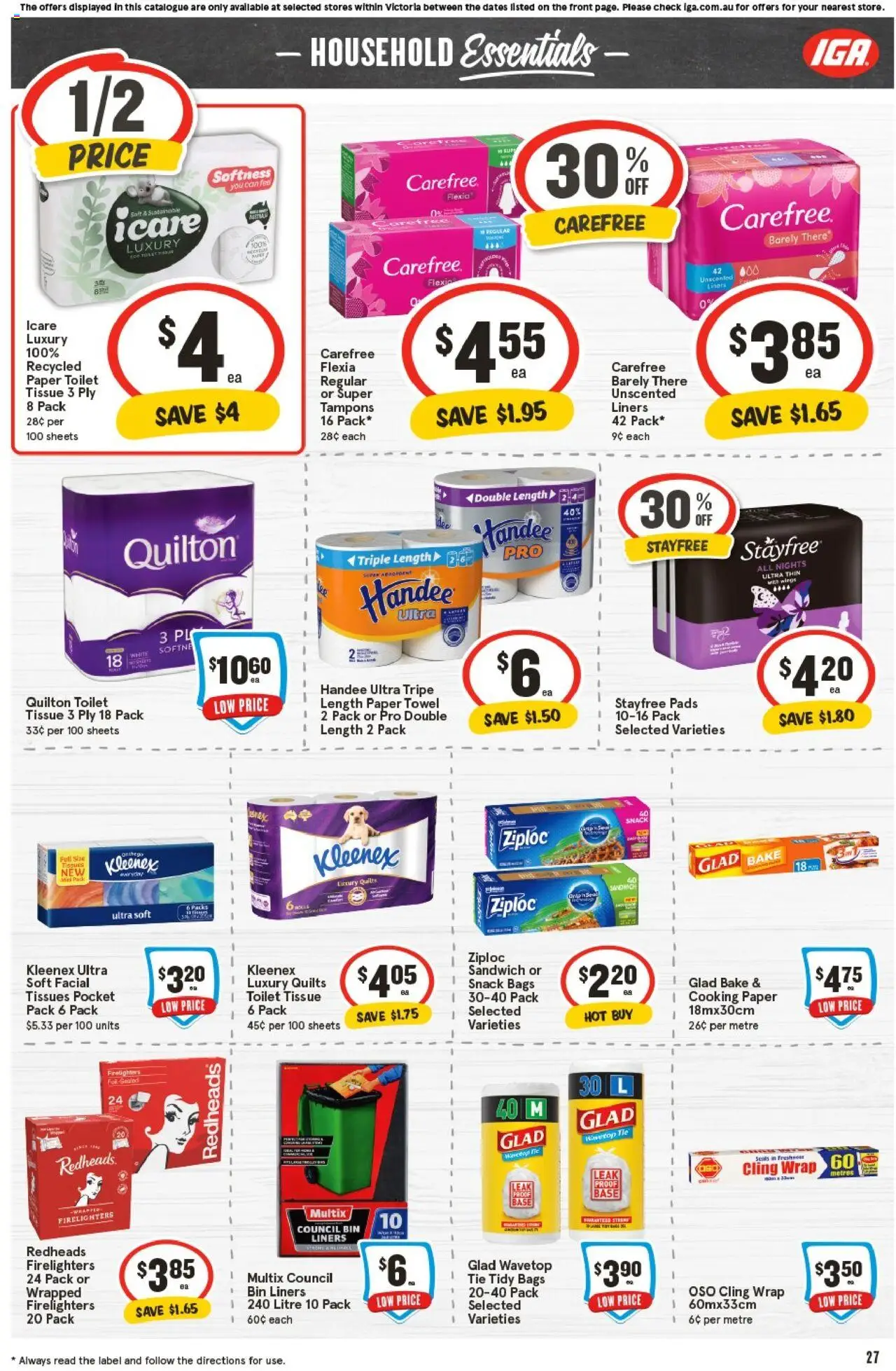 IGA catalogue - valid from 08.10.2025 | Page: 30 | Products: Toilet, Sponge, Lemon, Multipurpose