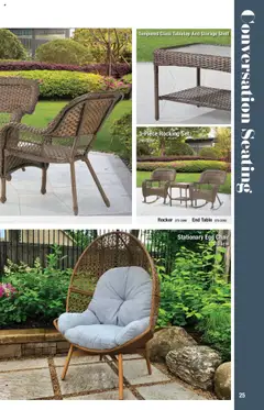 Preview of Menards weekly ads valid from 19.02.2025 | Page: 25 | Products: Shelf, Table, Chair