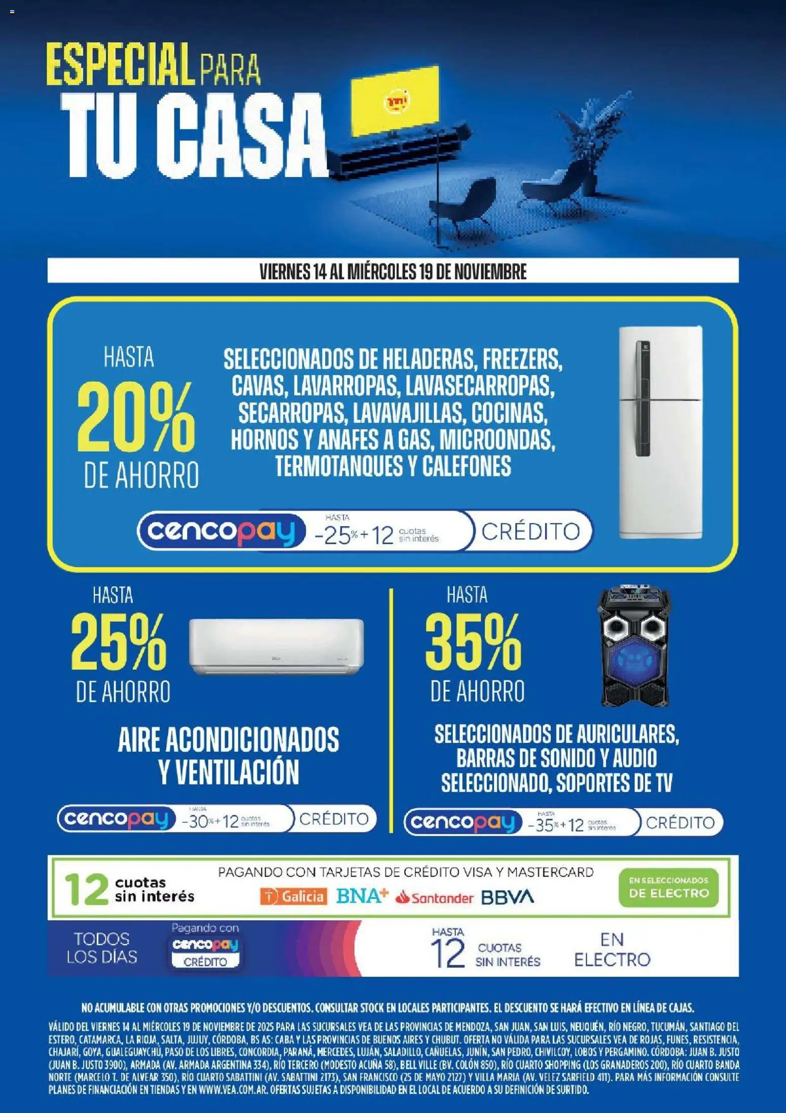 Vea - Ofertas especial para tu casa │ válido desde el 14.11.2025 | Página: 1 | Productos: Audio