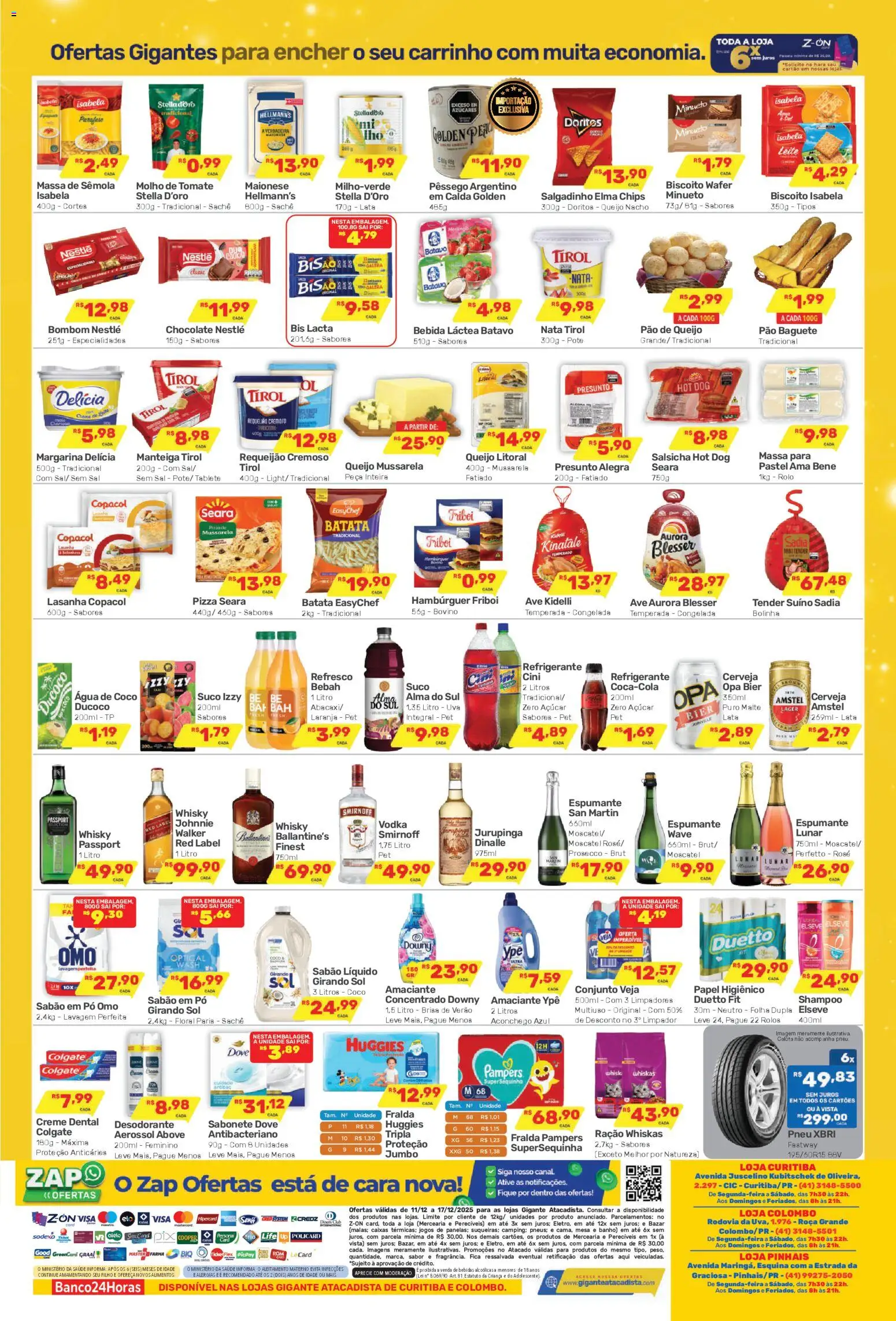 Gigante Atacadista Folheto - válido de 11.12.2025 | Página: 2 | Produtos: Salsicha, Carrinho, Massa, Pão de queijo