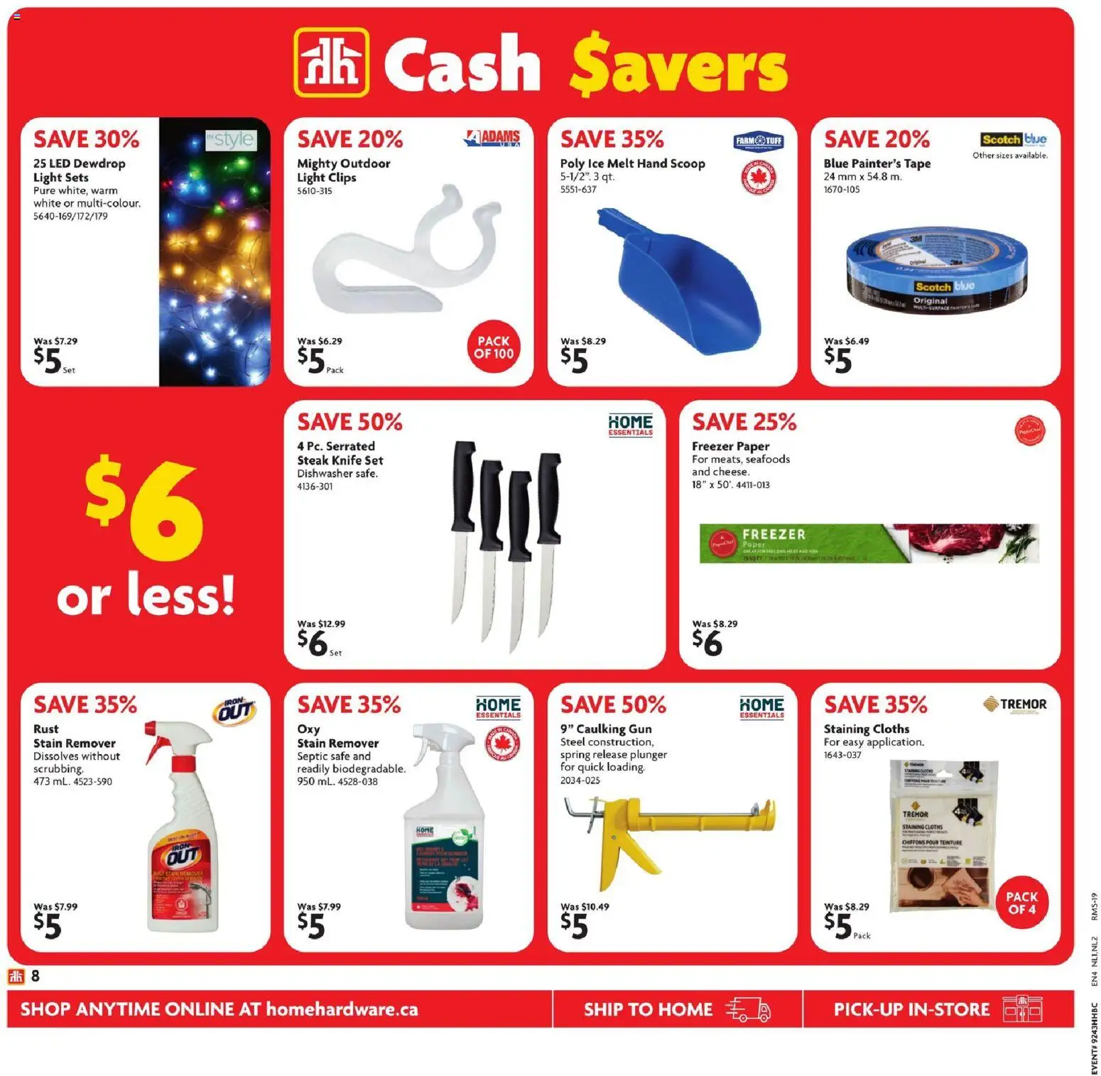 Home Hardware flyer valid from 23.10.2025 | Page: 9 | Products: Freezer, Dishwasher, Stain remover