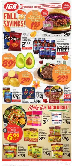 Preview of IGA weekly ads valid from 17.09.2025
