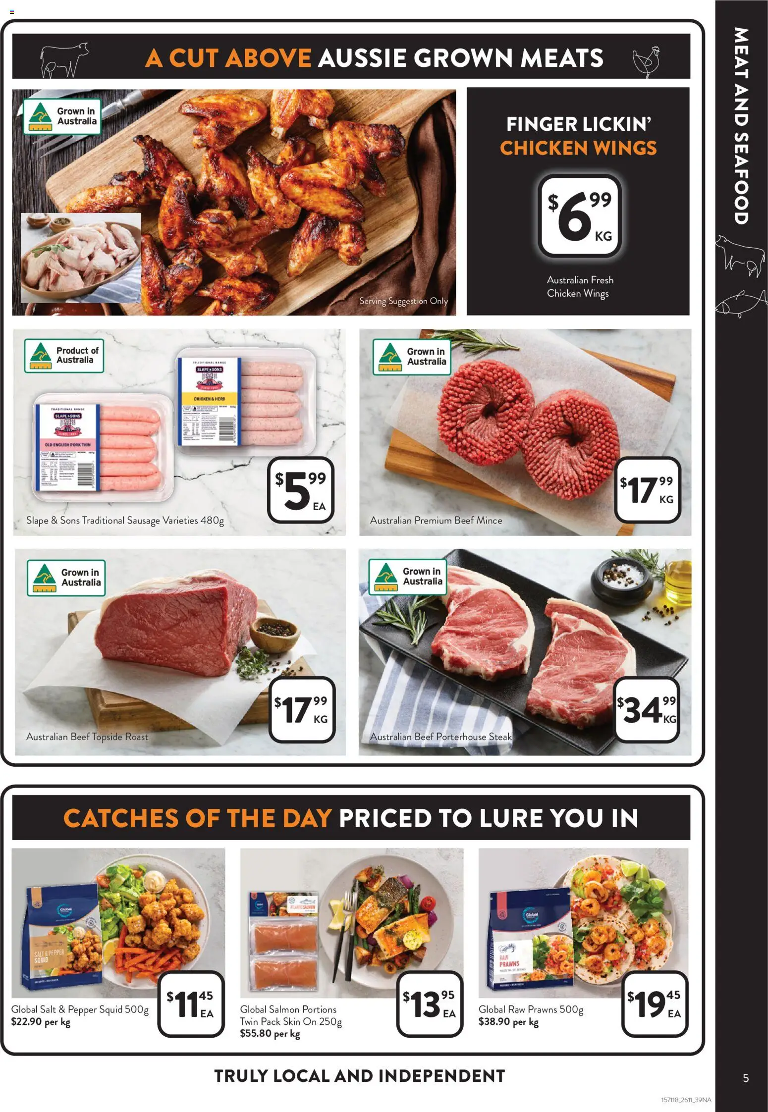 Foodworks catalogue - valid from 26.11.2025 | Page: 5 | Products: Beef, Meat, Prawns, Sausage