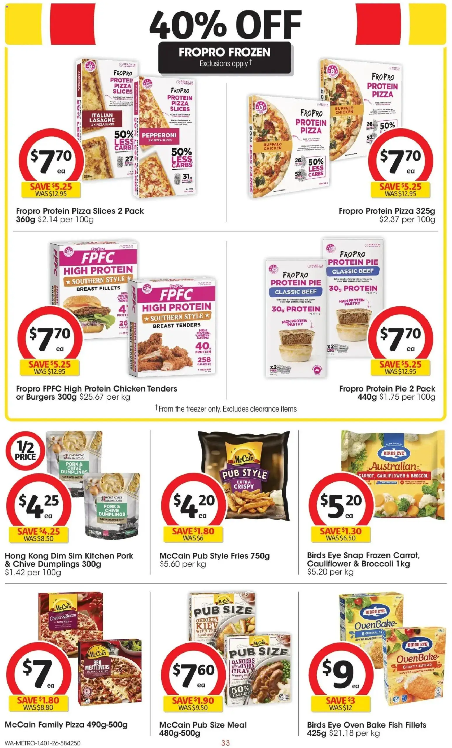 Coles catalogue - valid from 14.01.2026 | Page: 33 | Products: Cheese, Beef, Pastry, Freezer