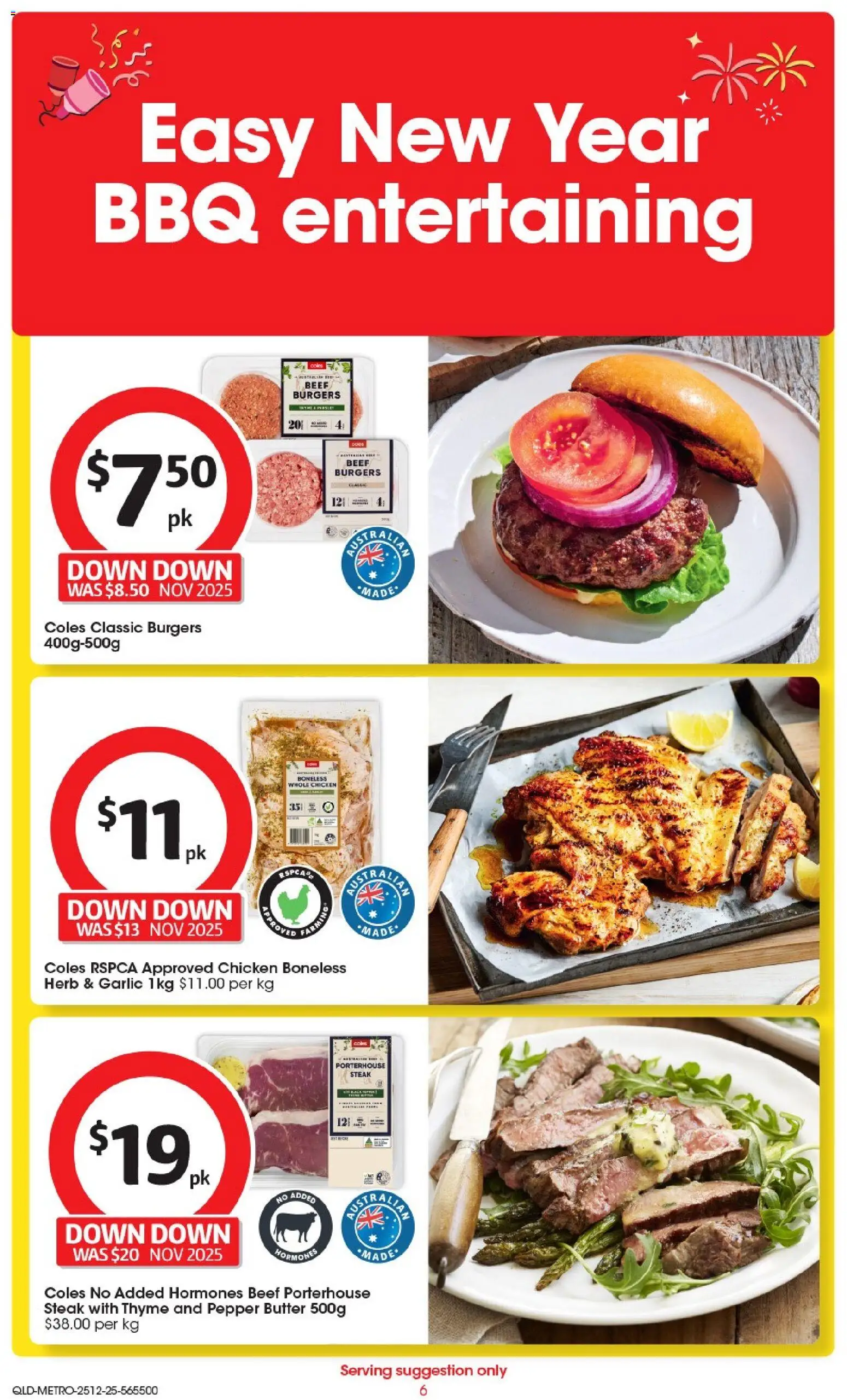Coles catalogue - valid from 25.12.2025 | Page: 7 | Products: Butter, Chicken, Steak, Garlic