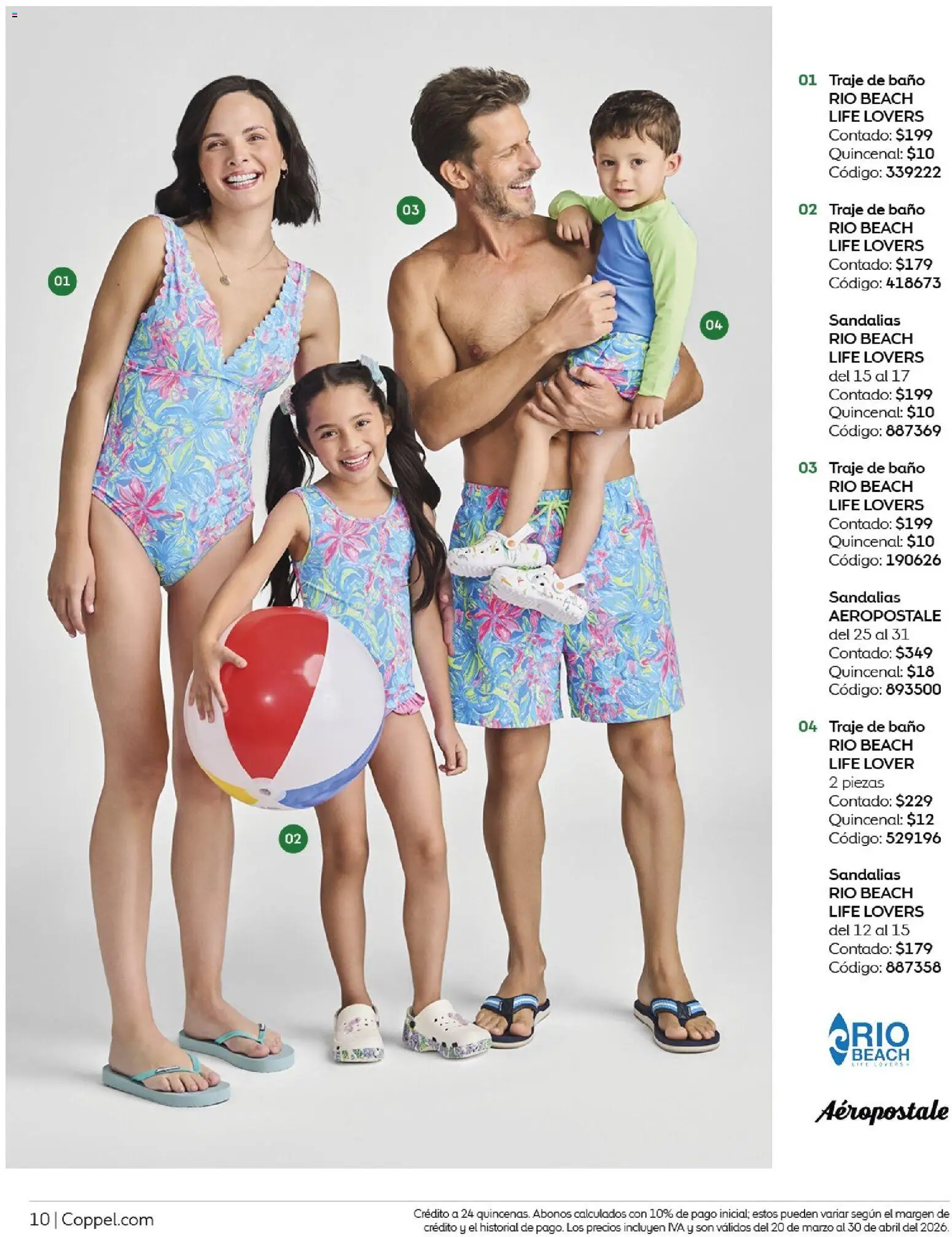 Nuevas ofertas de Coppel válidas en toda la República Mexicana desde el 01.03.2026. ¡Encuentra las mejores ofertas en Coppel catálogo Vacaciones Semana Santa! | Página: 10 | Productos: Traje, Traje de baño, Sandalias, Baño