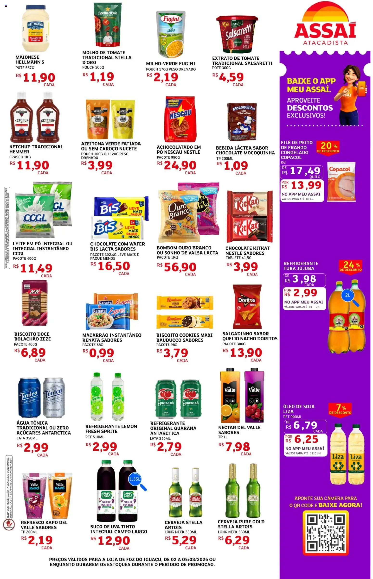 Assaí Atacadista Folheto - válido de 02.03.2026 | Página: 3 | Produtos: Guaraná, Óleo, Cerveja, Macarrão instantâneo