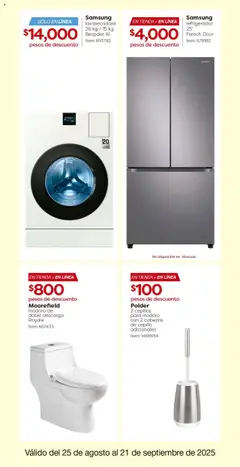 Nuevas ofertas de Costco válidas en toda la República Mexicana desde el 25.08.2025. ¡Encuentra las mejores ofertas en Moorefield Inodoro de doble descarga Royale, Inodoro de doble descarga Royale! | Página: 13 | Productos: Inodoro, Refrigerador, Cepillo