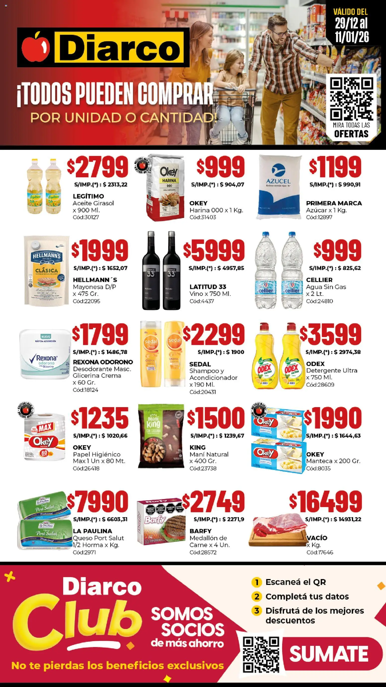 Diarco - Ofertas Especiales │ válido desde el 29.12.2025 | Página: 1 | Productos: Aceite, Shampoo, Mani, Té