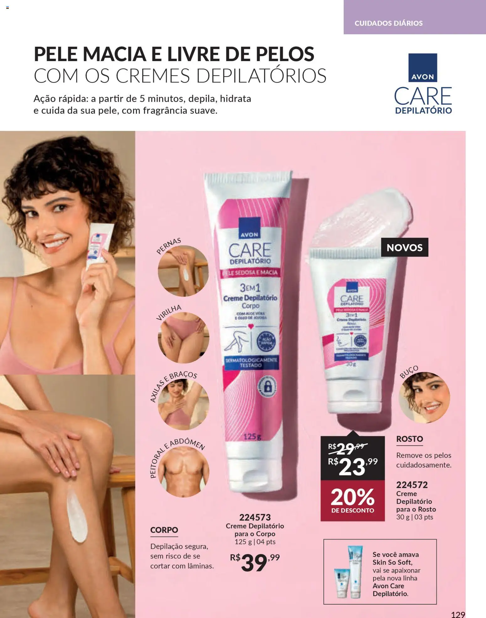 Avon Folheto - válido de 18.02.2026 | Página: 129 | Produtos: Fragrância, Creme depilatório, Peitoral, Creme