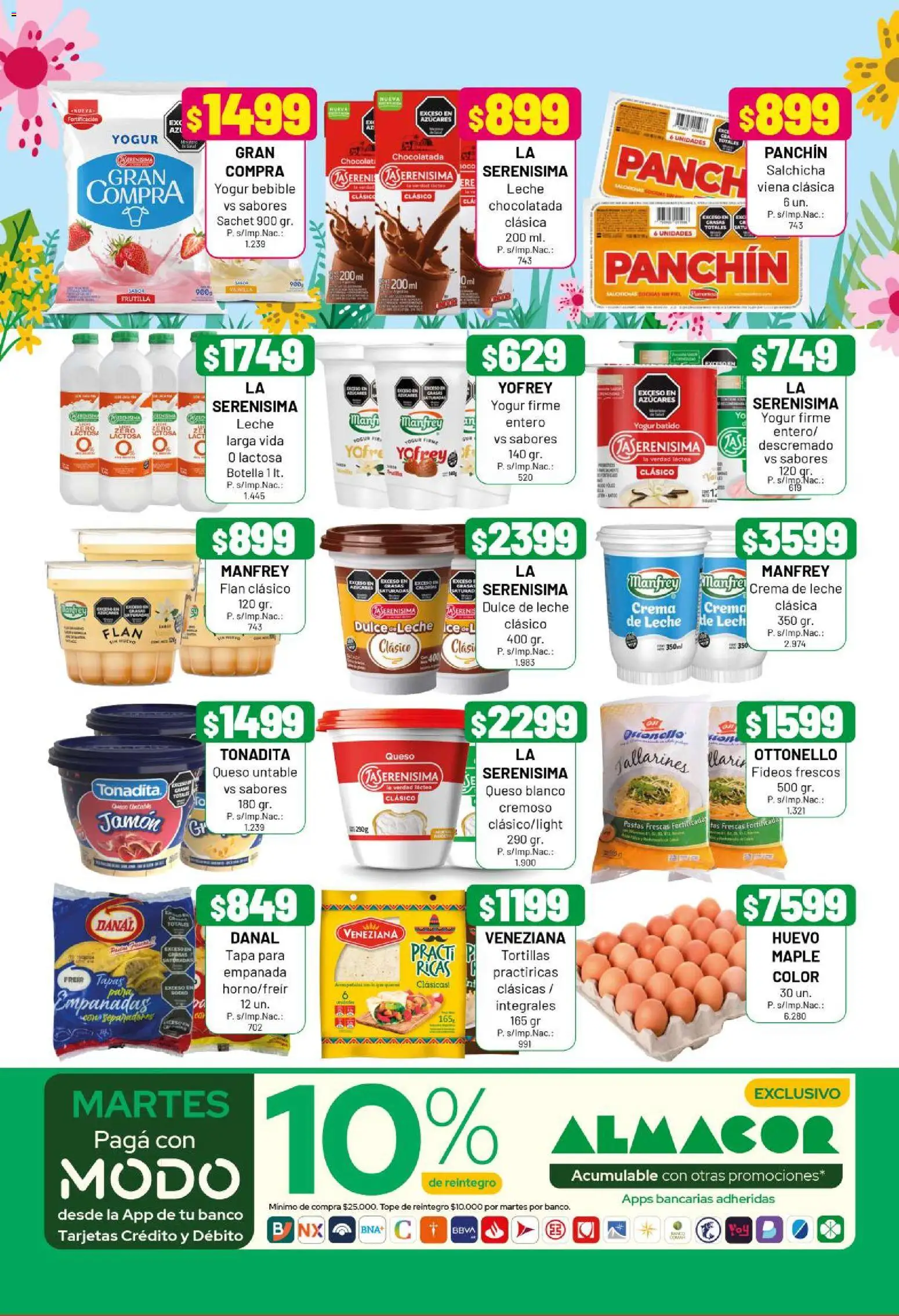 Almacor catálogo │ válido desde el 30.10.2025 | Página: 2 | Productos: Banco, Crema de leche, Dulce de leche, Queso