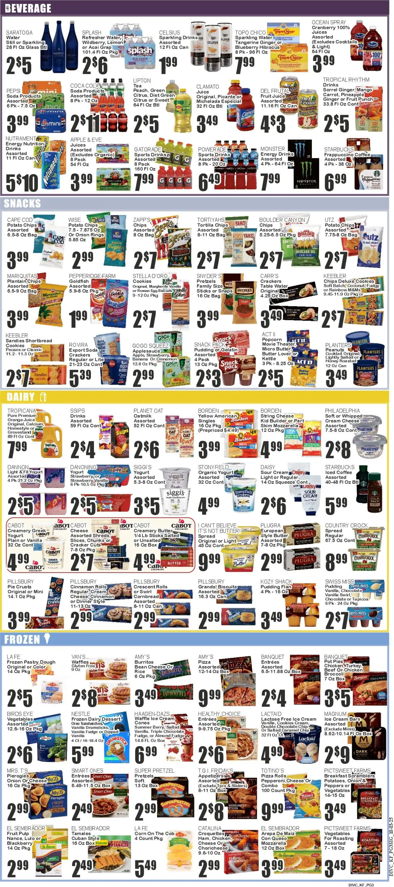 Key Food Weekly Ad - valid from 03.10.2025 | Page: 3 | Products: Coffee, Pizza, Beef, Avocado