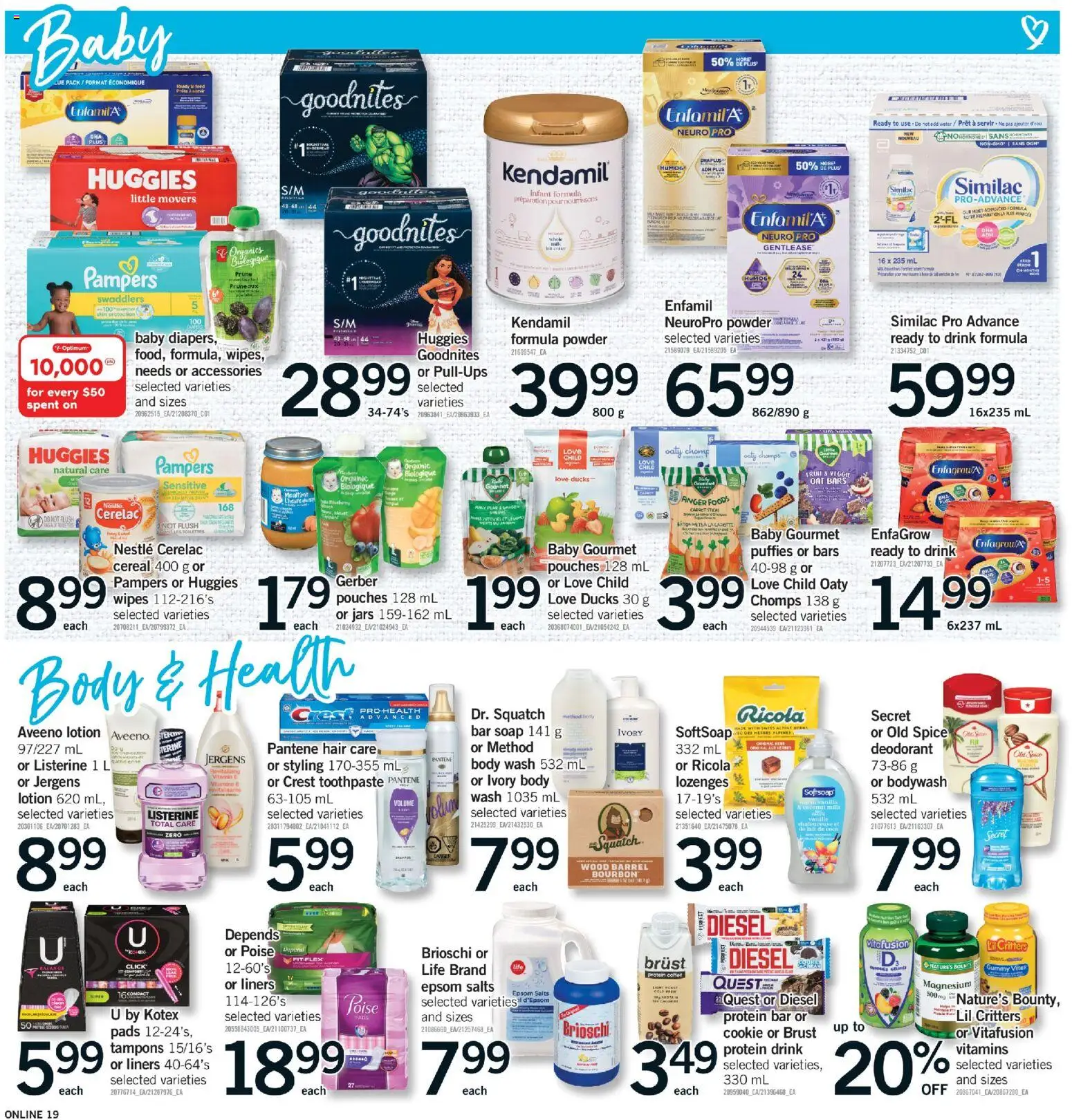 Fortinos flyer valid from 19.02.2026 | Page: 18 | Products: Bourbon, Soap, Deodorant, Toothpaste