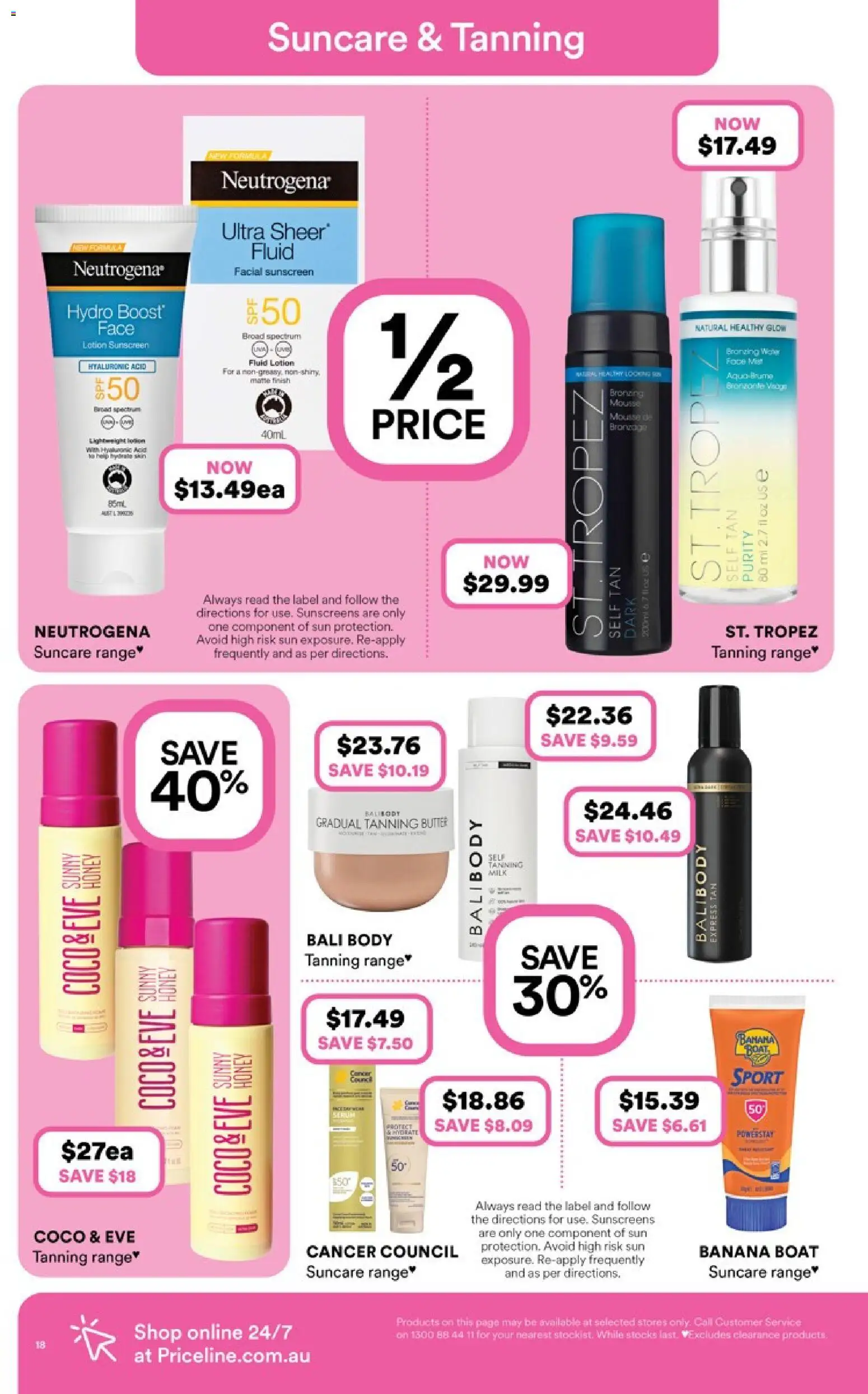 Priceline Pharmacy catalogue - valid from 05.02.2026 | Page: 18 | Products: Milk, Honey, Sunscreen, Lotion