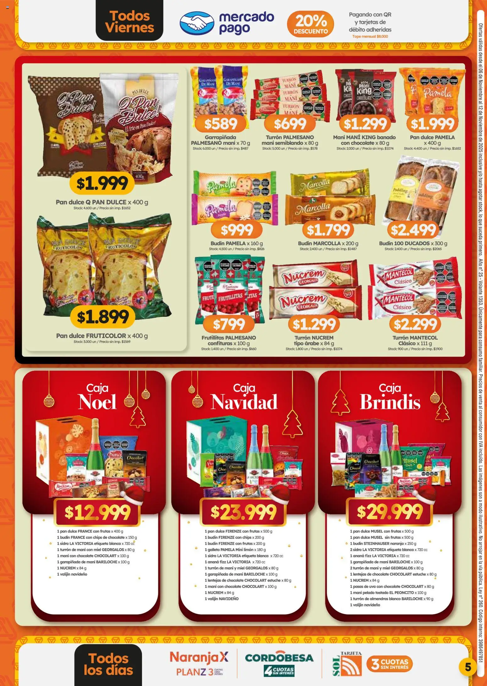 Cordiez ofertas │ válido desde el 06.11.2025 | Página: 5 | Productos: Mani, Limón, Chocolate, Turrón
