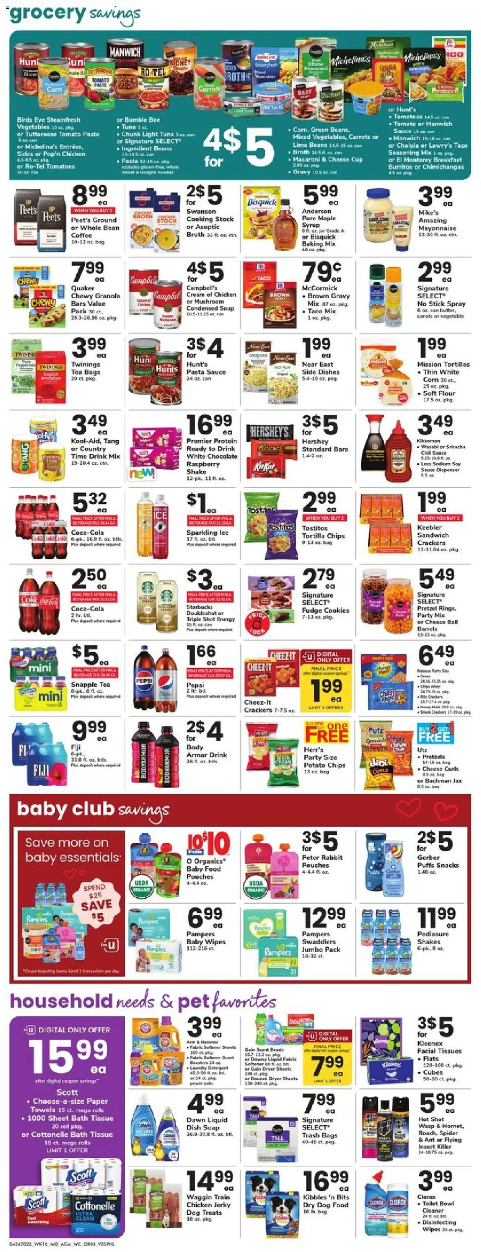 Acme Weekly Ad - valid from 24.04.2026 | Page: 3 | Products: Chocolate, Detergent, Vegetables, Sheet
