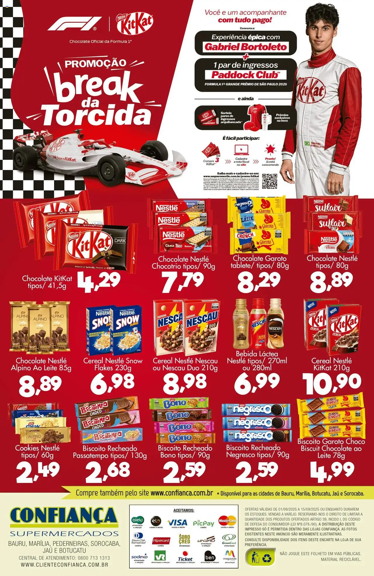 Confiança Folheto - válido de 01.09.2025 | Página: 2 | Produtos: Nescau, Leite, Bebida, Biscoito recheado