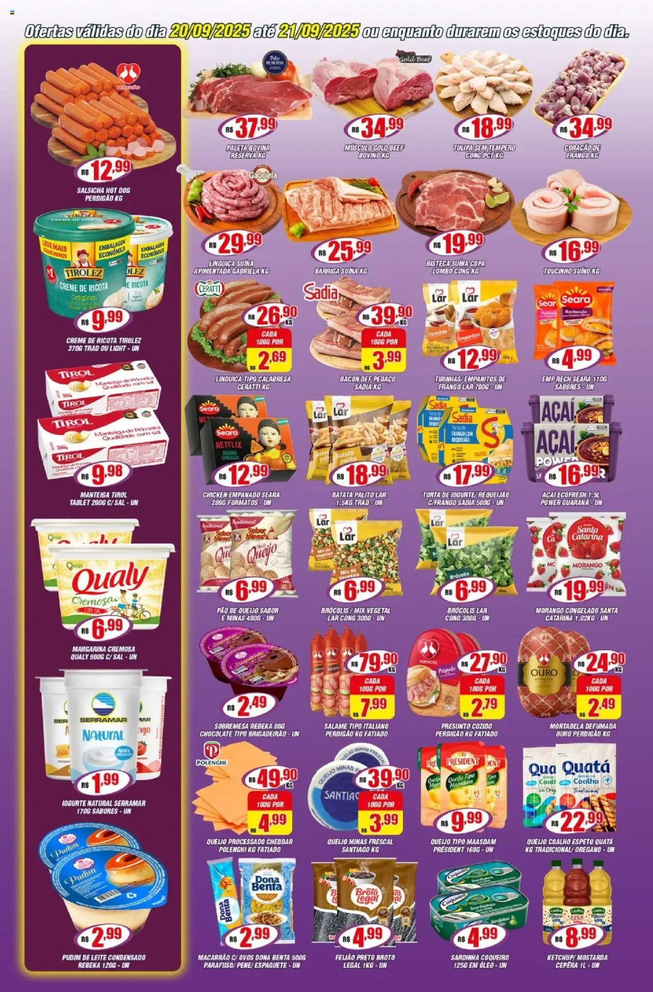 Violeta Supermercados Folheto - válido de 20.09.2025 | Página: 2 | Produtos: Manteiga, Ovos, Pão, Creme