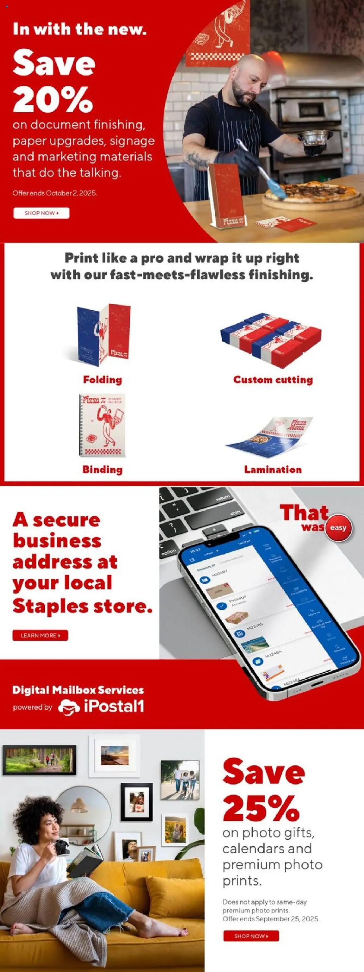 Staples flyer valid from 12.09.2025 | Page: 15 | Products: Pizza