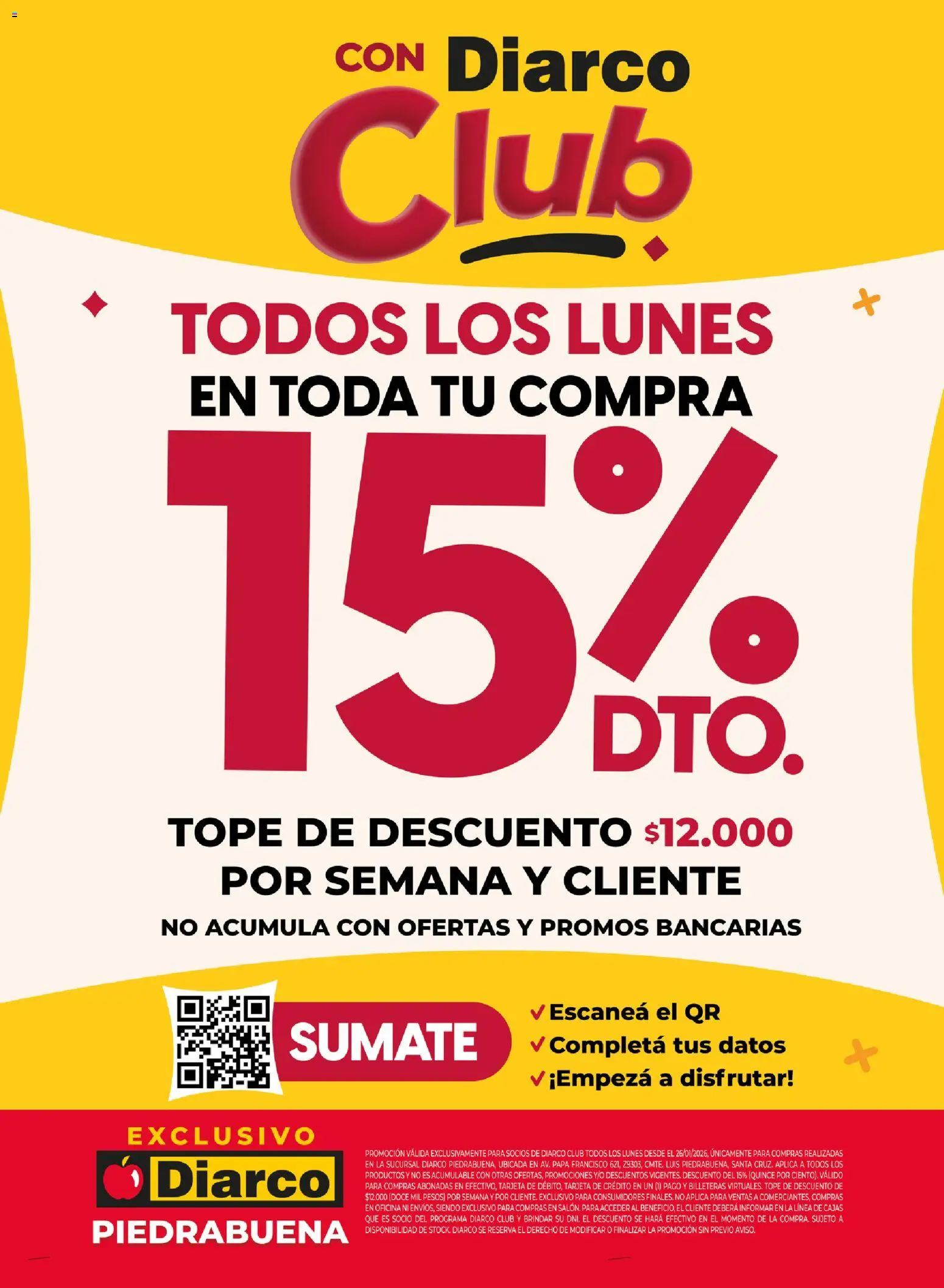 Diarco - Descuento Socios Club │ válido desde el 02.02.2026 | Página: 1 | Productos: Papa