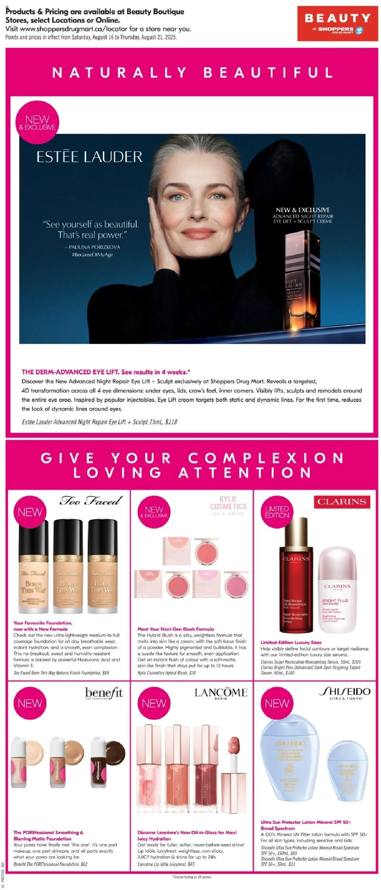 Shoppers flyer valid from 16.08.2025 | Page: 11 | Products: Cream, Blush