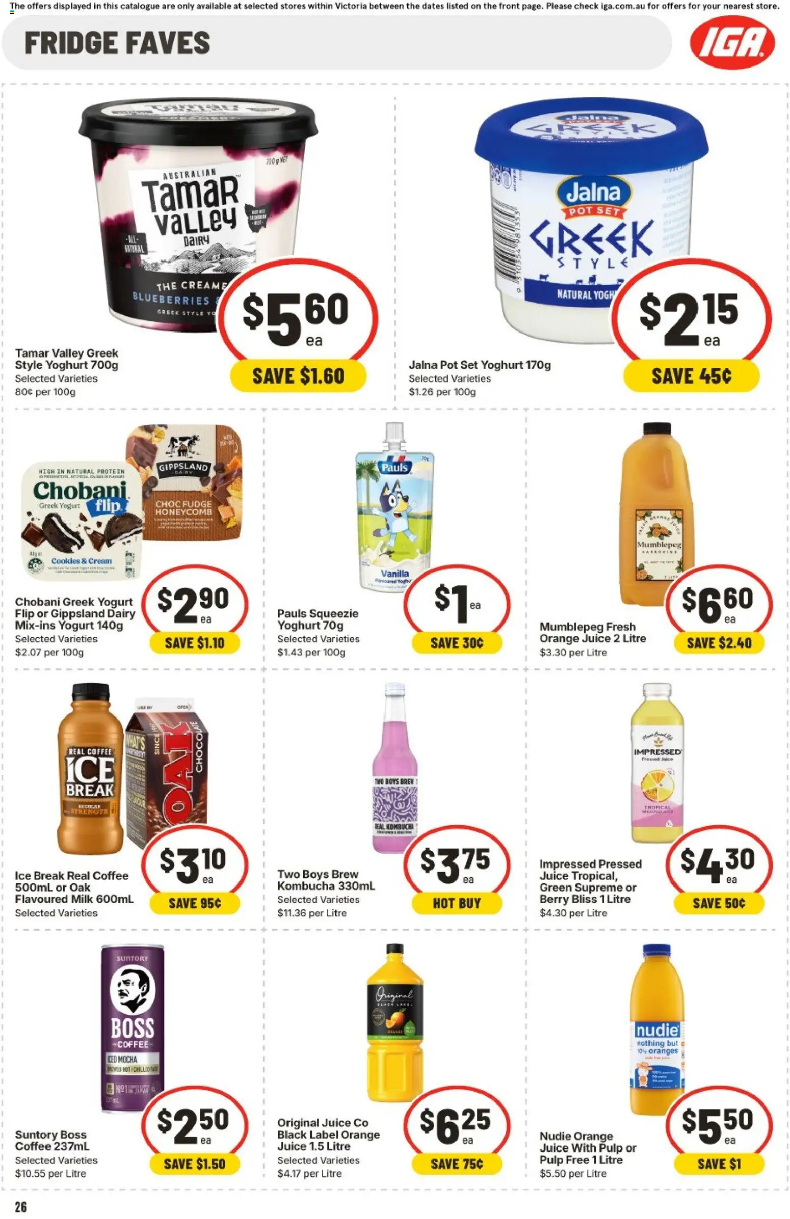 IGA catalogue - valid from 07.01.2026 | Page: 29 | Products: Milk, Coffee, Chocolate, Fridge