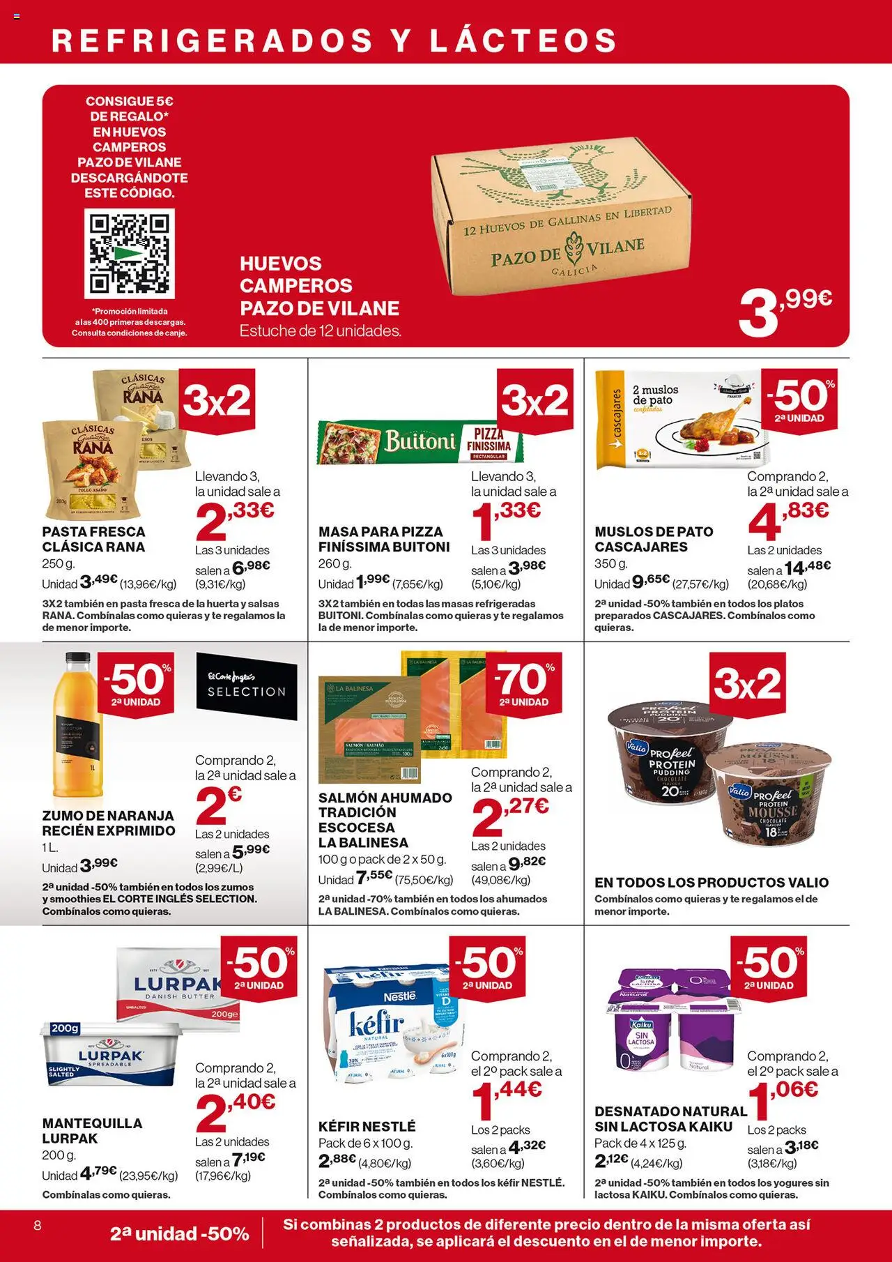 Nuevas ofertas de El Corte Inglés válidas en toda la República Mexicana desde el 28.08.2025. ¡Encuentra las mejores ofertas en El Corte Inglés - Catálogo Nuestros Mejores Precios! | Página: 8 | Productos: Pollo, Mantequilla, Estuche, Té