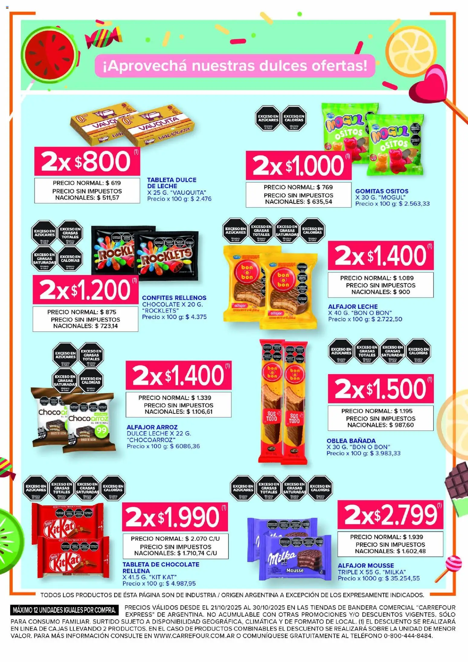 Carrefour ofertas - Mendoza │ válido desde el 21.10.2025 | Página: 4 | Productos: Tableta, Caso, Leche, Chocolate