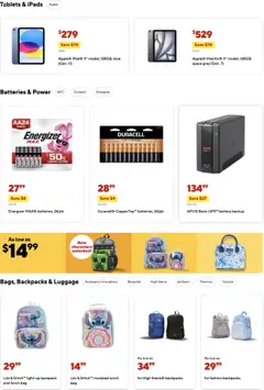 Staples Weekly Ad - valid from 13.07.2025 | Page: 11 | Products: Battery, Backpack, Bag, Ipad