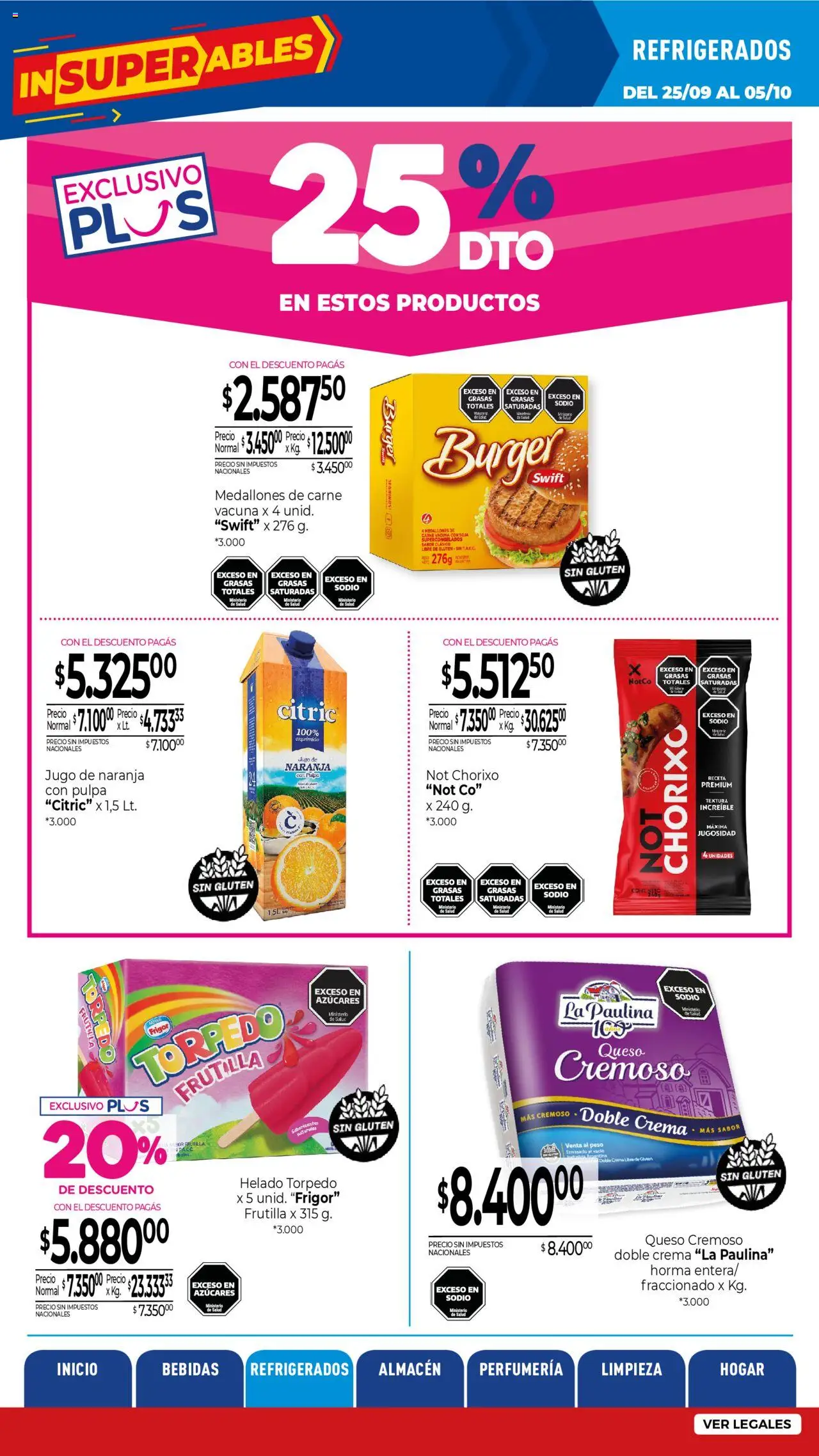 La Anonima catálogo │ válido desde el 25.09.2025 | Página: 12 | Productos: Peso, Frutilla, Jugo, Crema