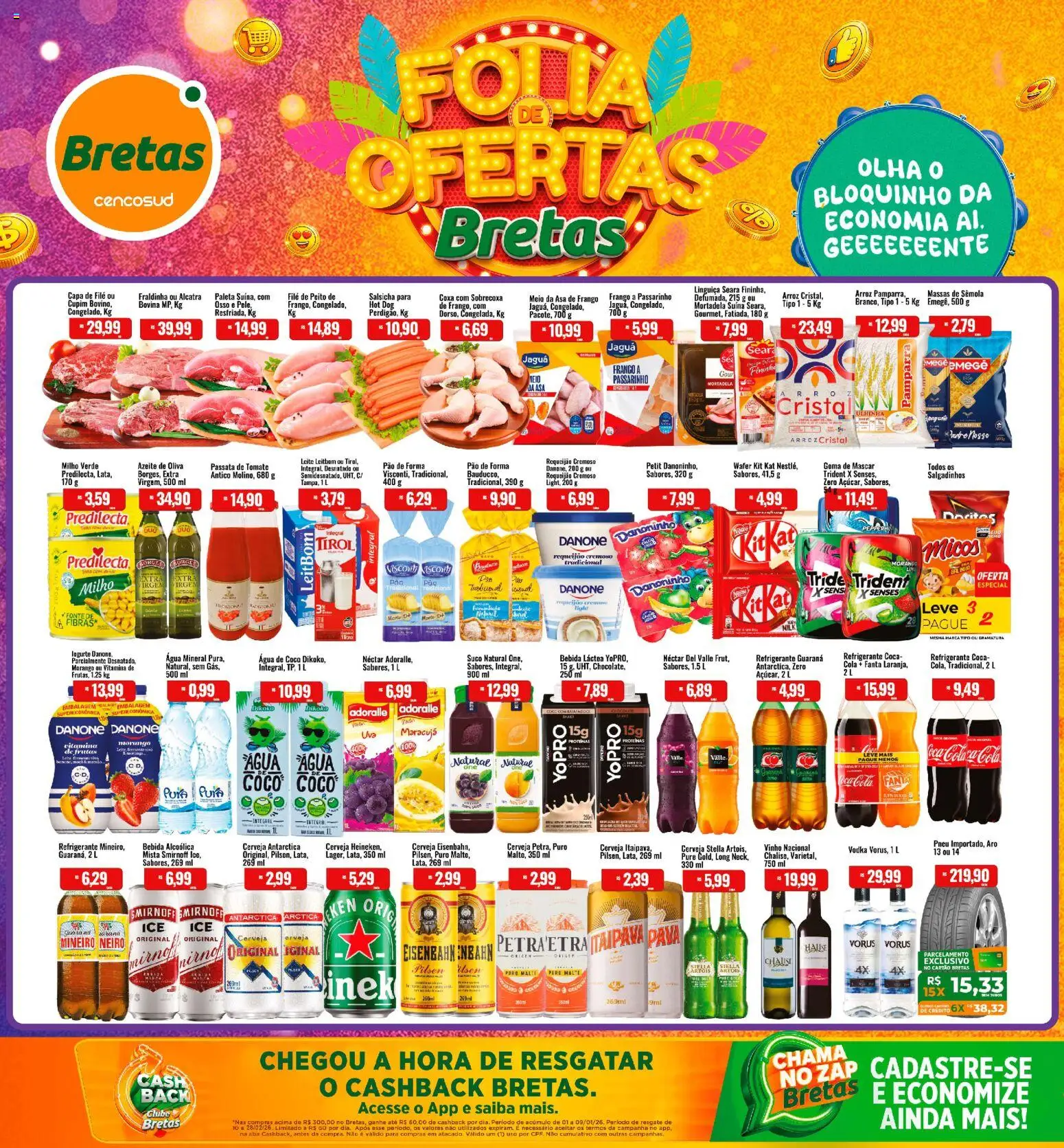 Bretas Folheto - válido de 13.02.2026 | Página: 1 | Produtos: Água de coco, Alcatra, Eisenbahn, Refrigerante