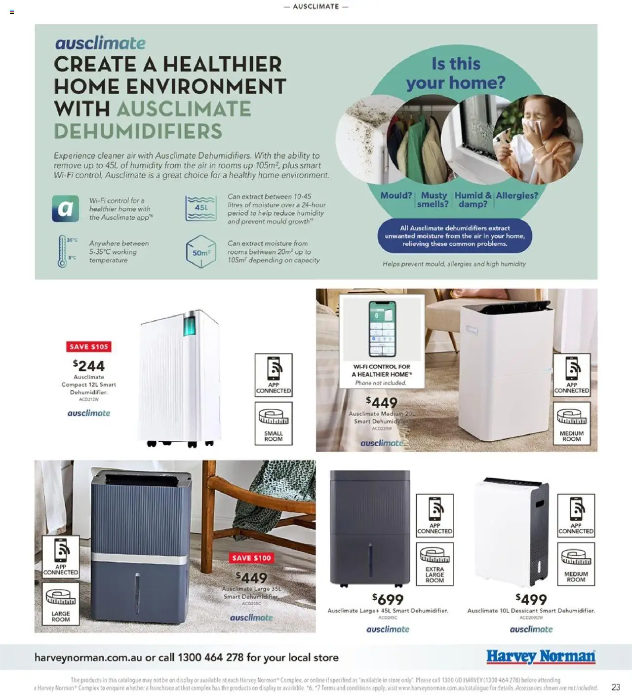 Harvey Norman catalogue - valid from 09.09.2025 | Page: 23 | Products: Cleaner, Accessories, Phone, Dehumidifier