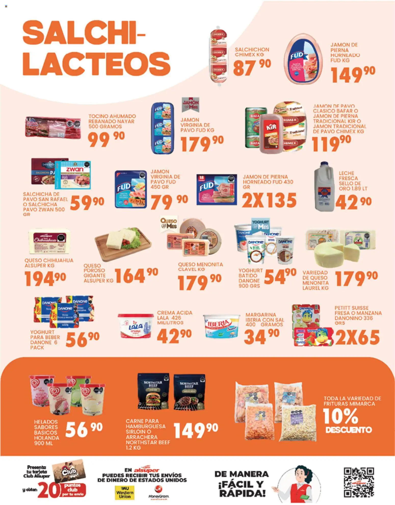 Nuevas ofertas de Alsuper válidas en toda la República Mexicana desde el 24.03.2026. ¡Encuentra las mejores ofertas en Alsuper folleto Chihuahua-Estado! | Página: 3 | Productos: Sal, Leche, Queso, Bata